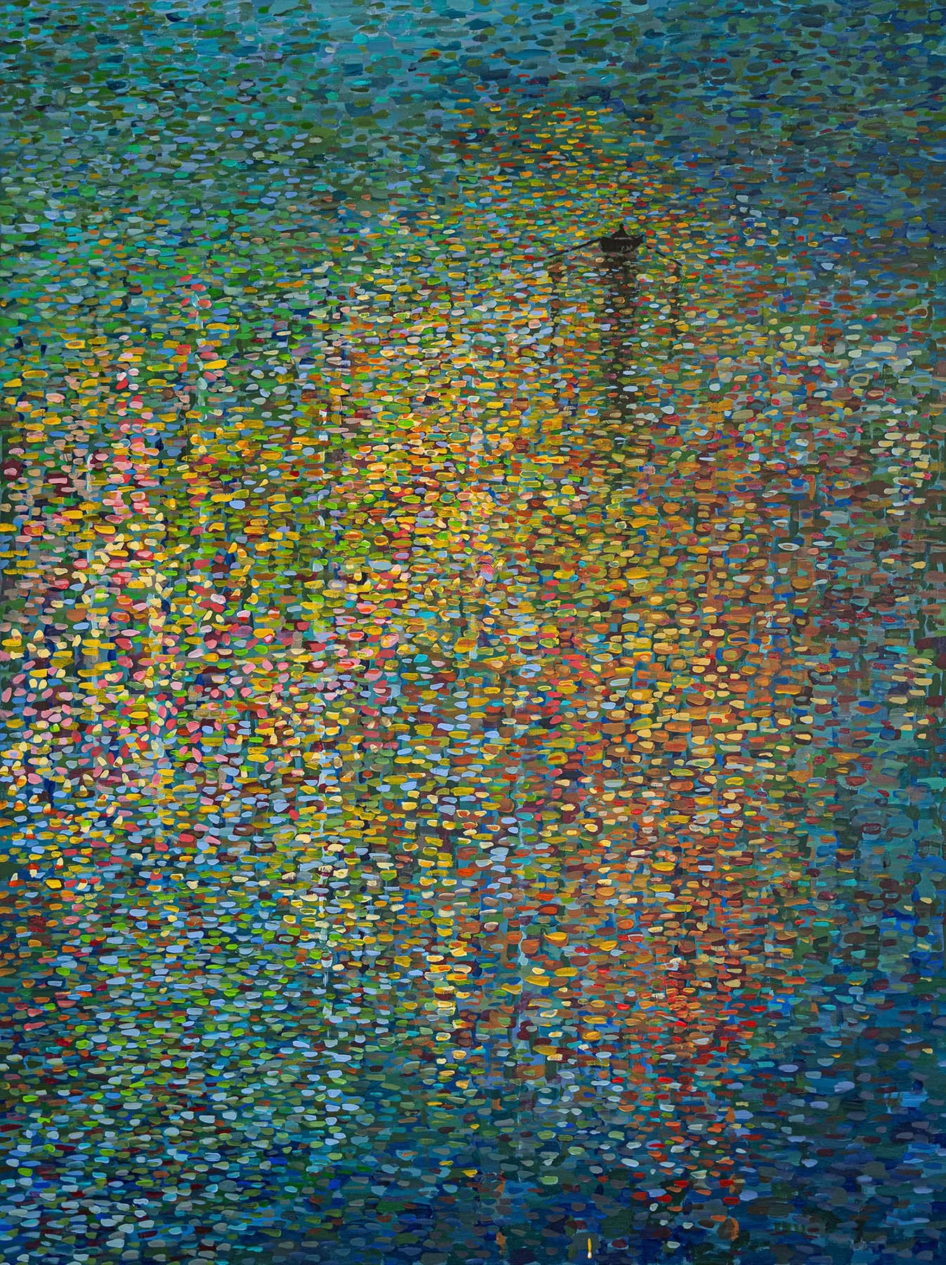 Work 69: The Rower  
2017
acrylic on canvas
91 x 121 cms