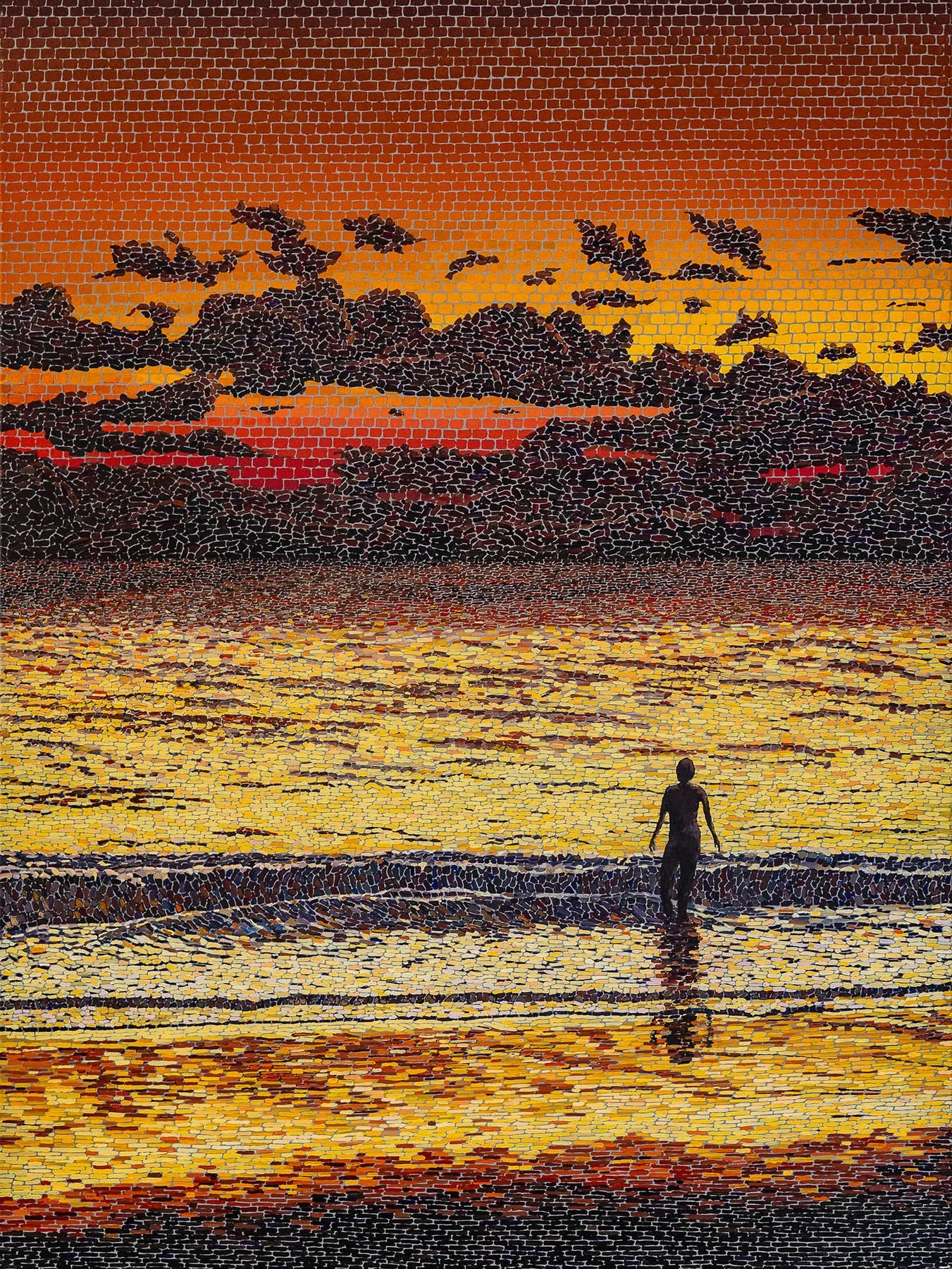Work 223:  Yellow Sunset
2023
acrylic on canvas
123 x 91 cms