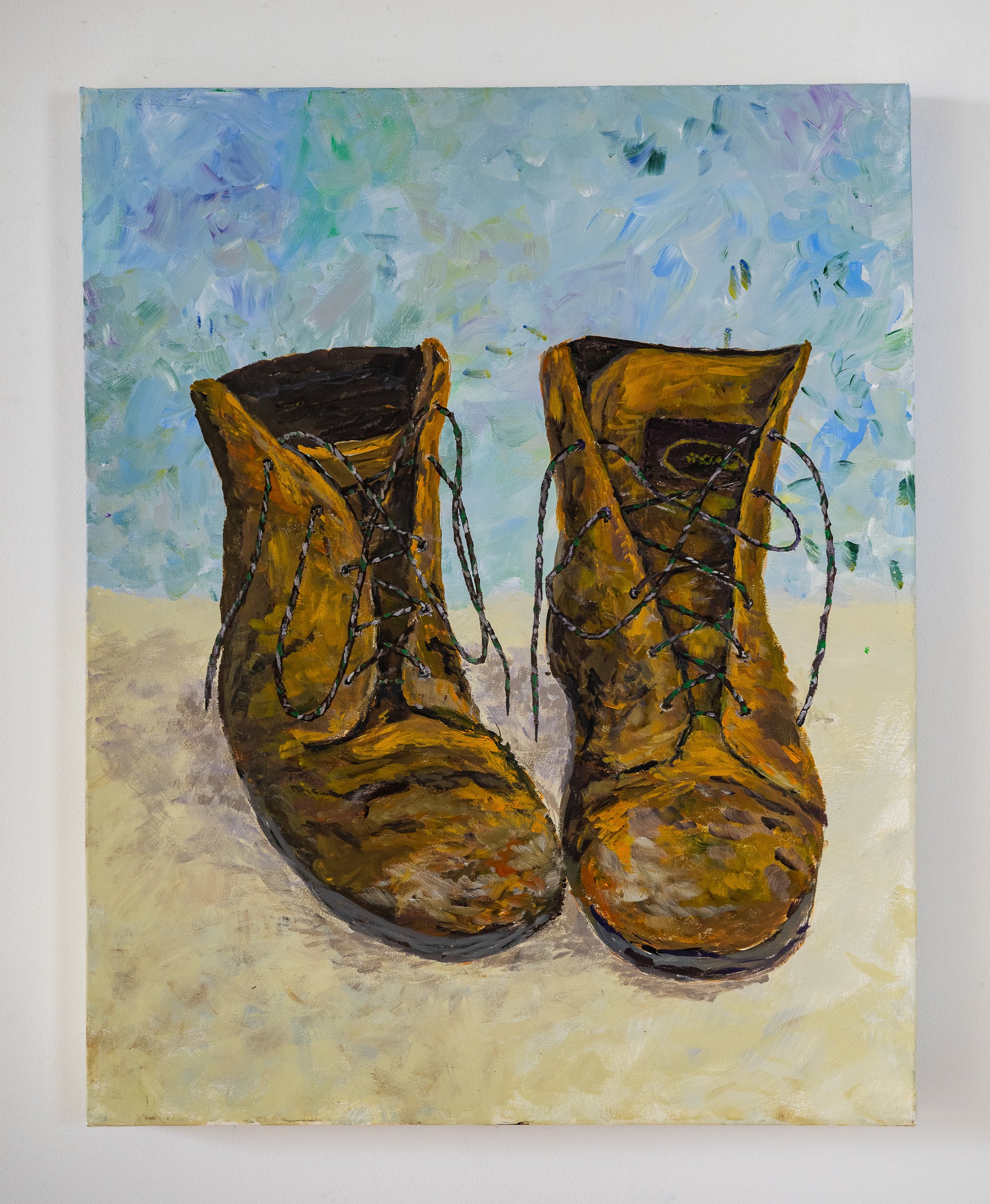 Work 127:  Boots.  2019.   61 x 51 cms.