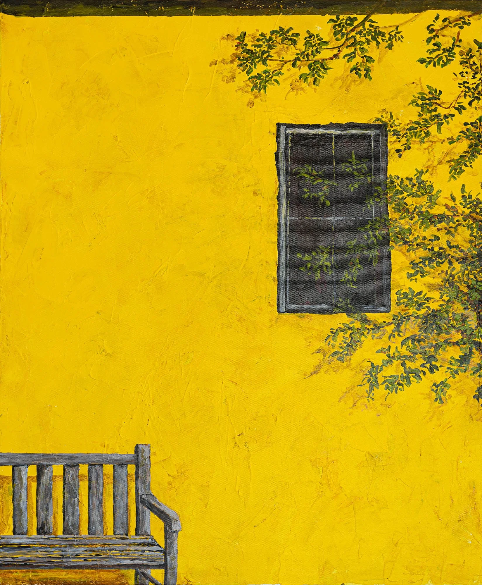 Work 153:  The Timber Bench
2020
acrylic on canvas
61 x 51 cms