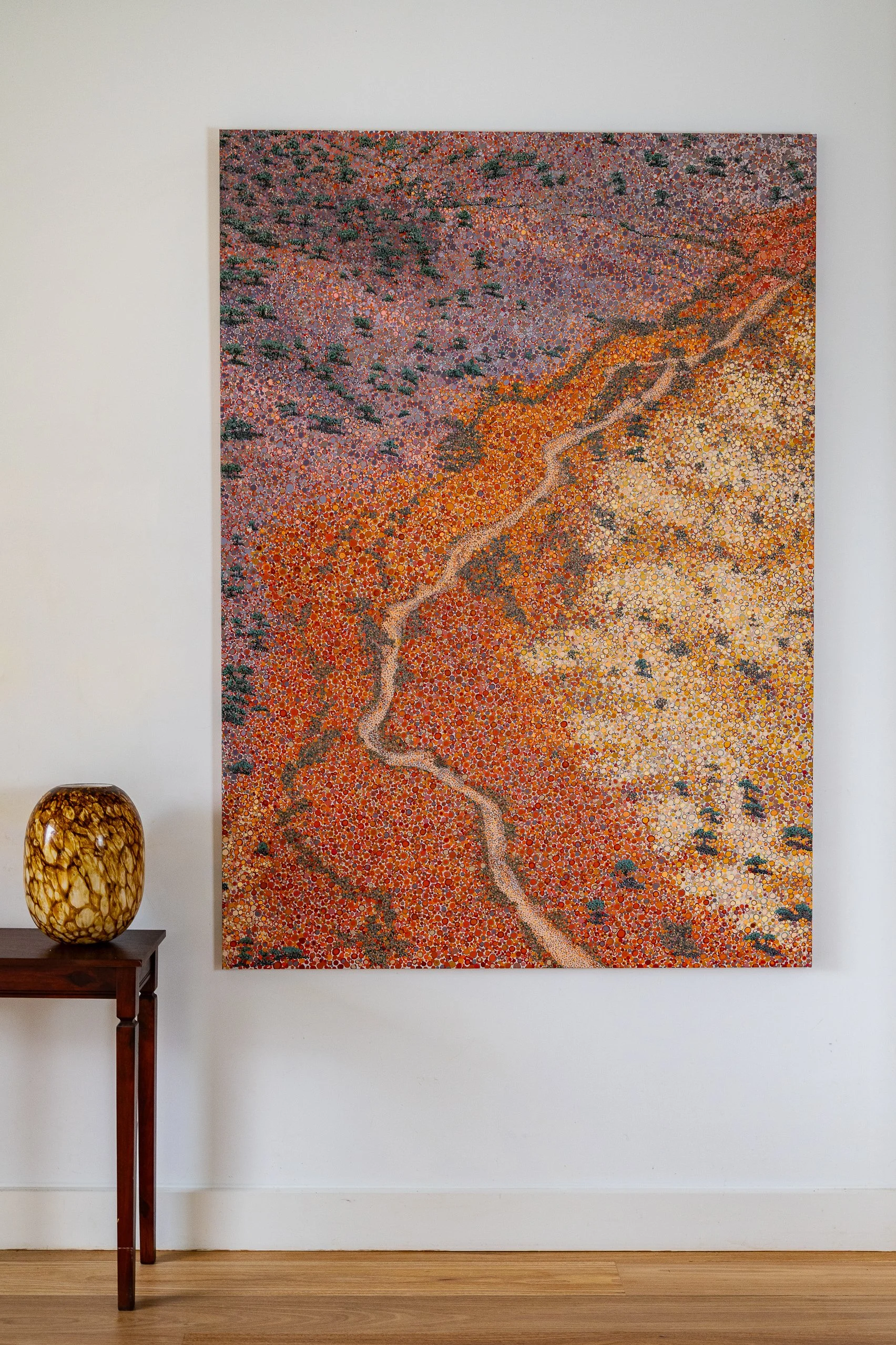 Work 196:  Dry Creek.  2021.   190 x 136 cms.