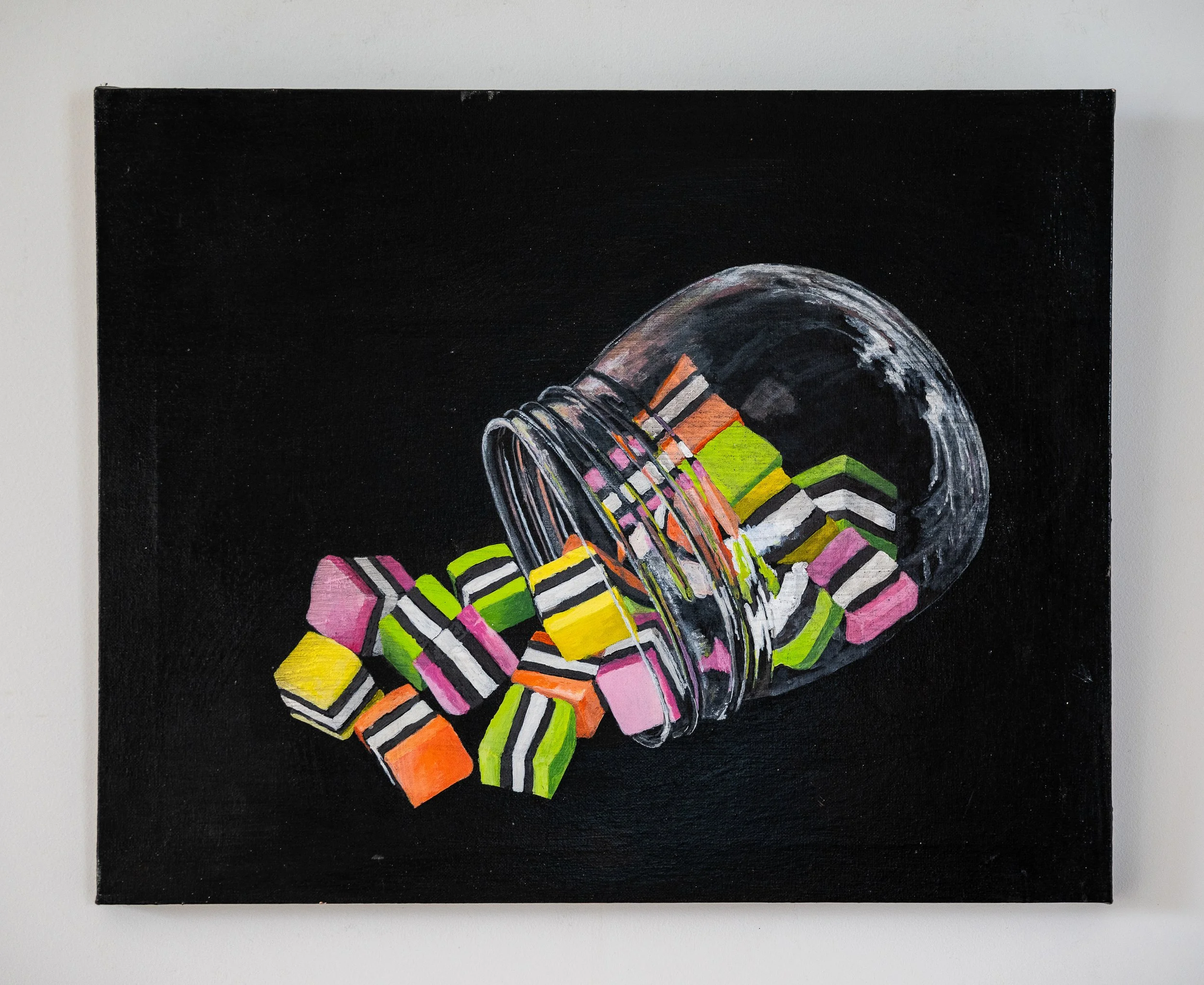 Work 181:  Liquorice Allsorts.  2020.   40 x 51 cms.