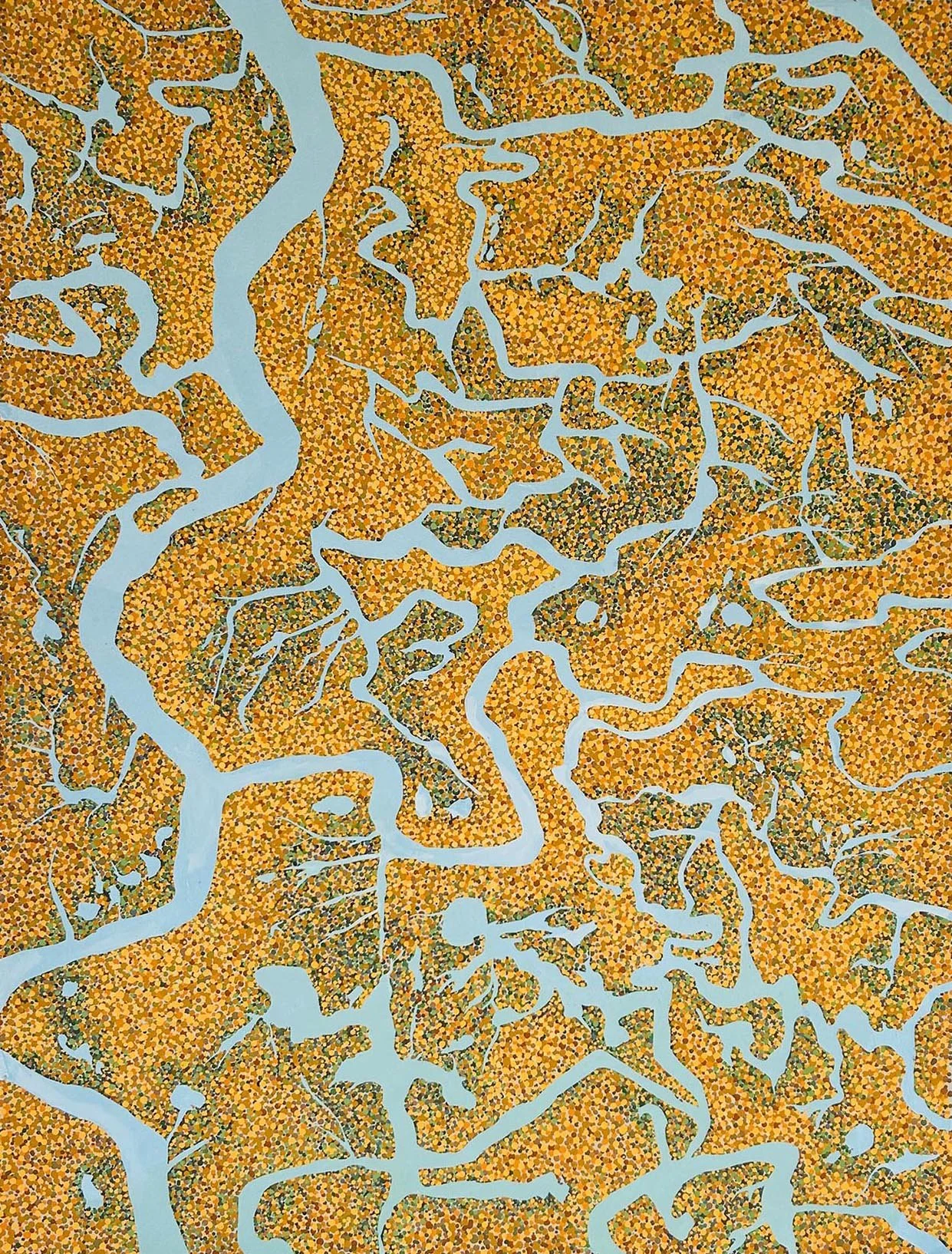 Work 256:  River Delta 2
2025
acrylic on canvas
174 x 133 cms