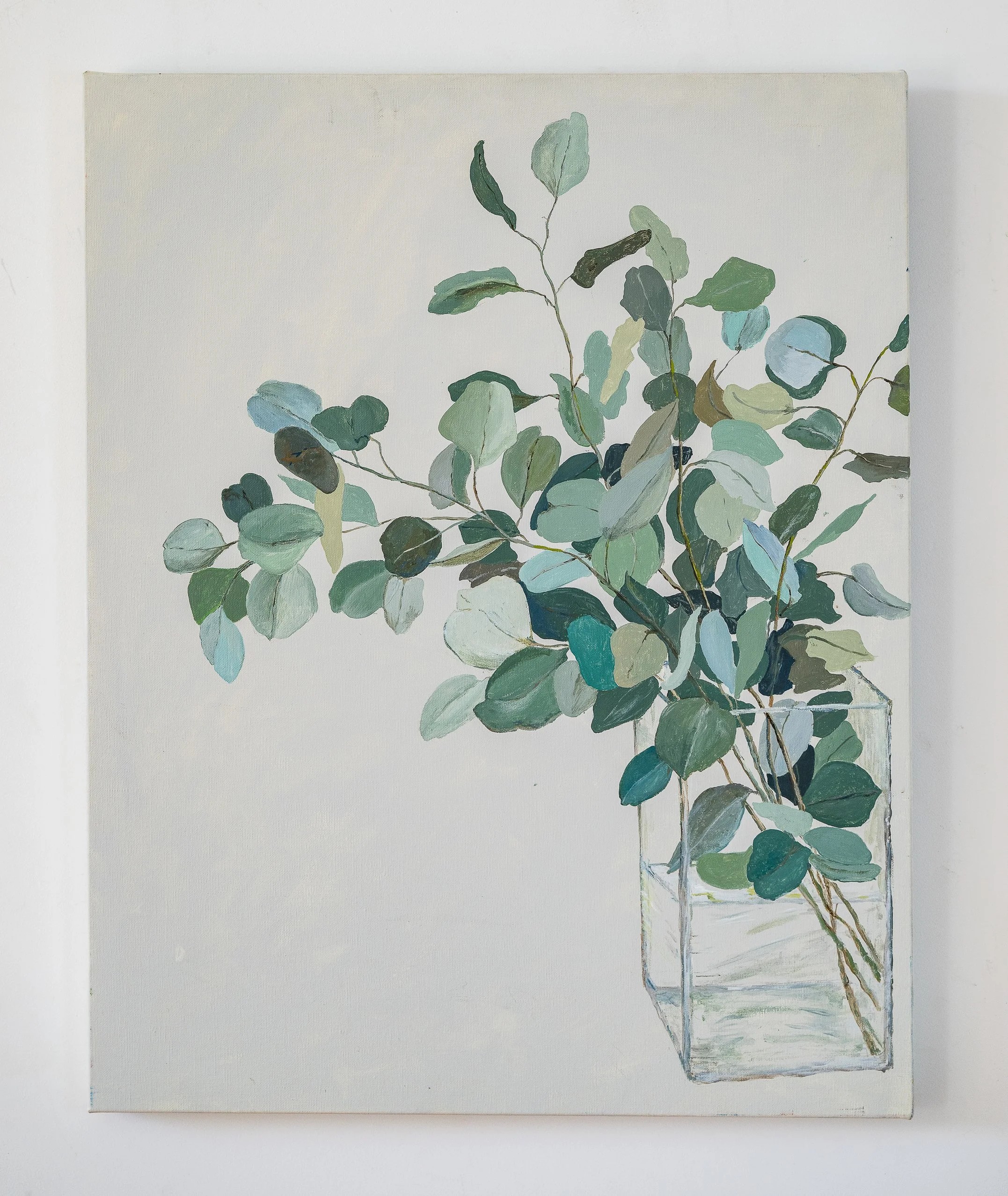 Work 121:  Silver Dollars. 2019.   76 x 61 cms.