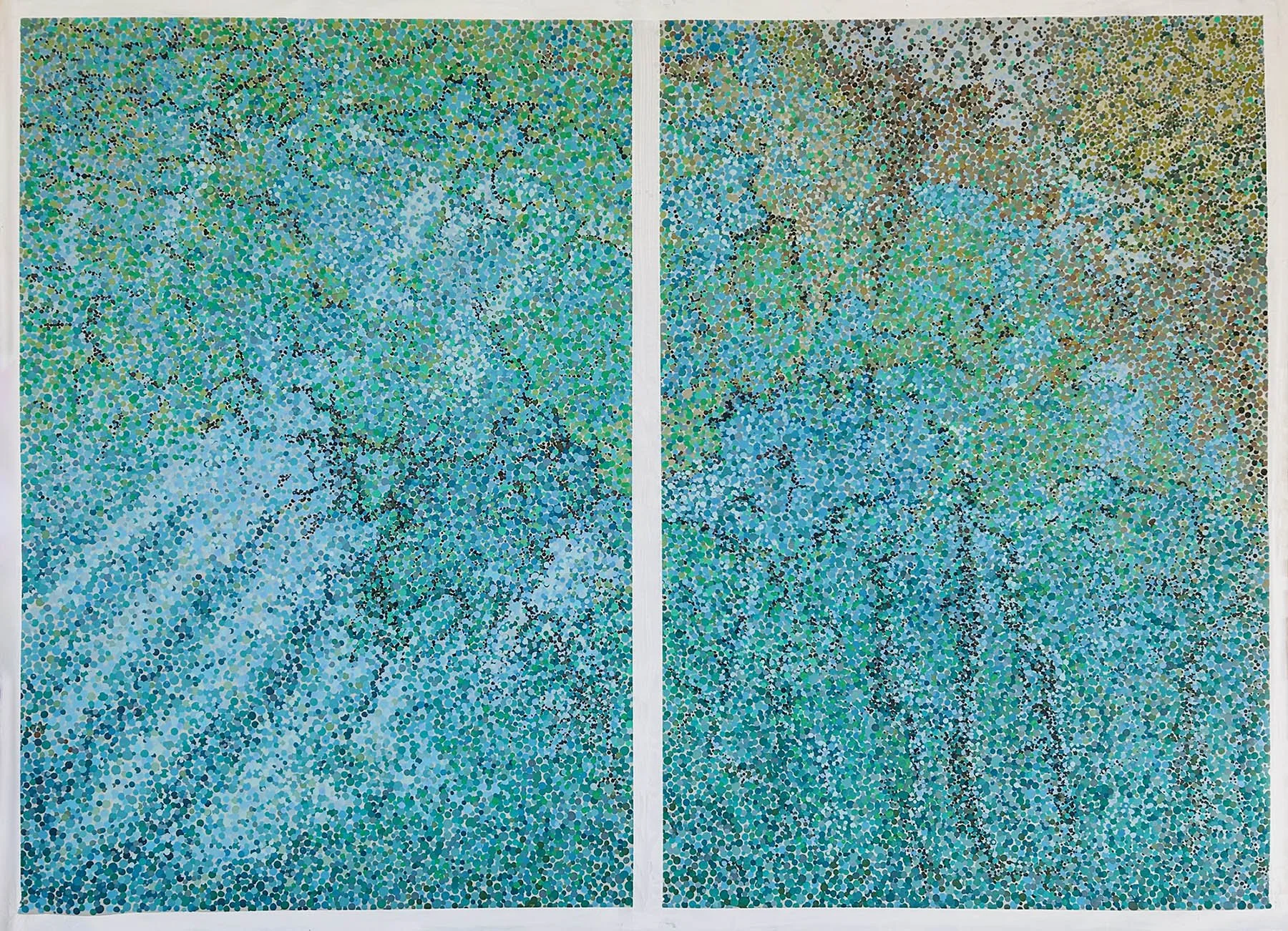 Works 260 & 261:  Reef - East and West
2025   
acrylic on canvas
145 x 205 cms