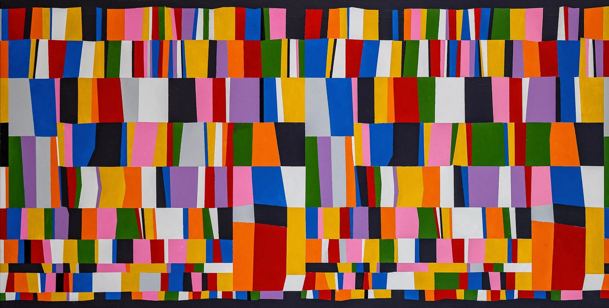 Work 210:  TV Test Screen
2022
acrylic on canvas
75 x 150 cms