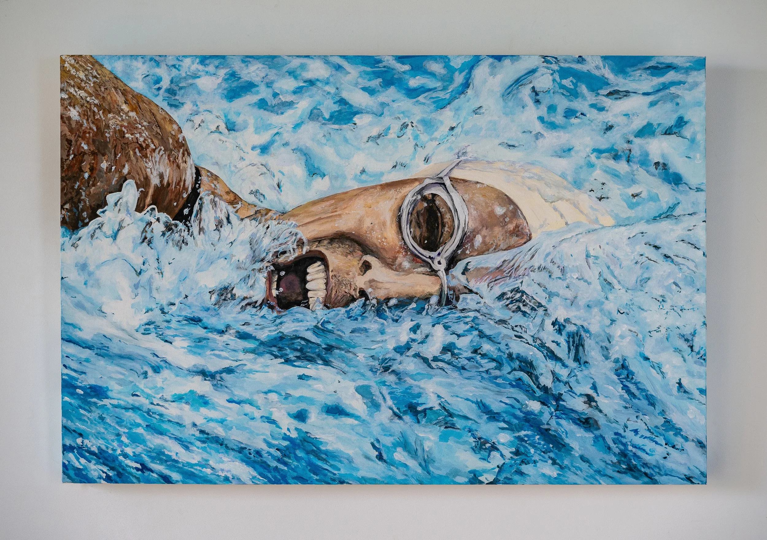 Work 175:  Competitive Swimmer.  2020.   62 x 92 cms.