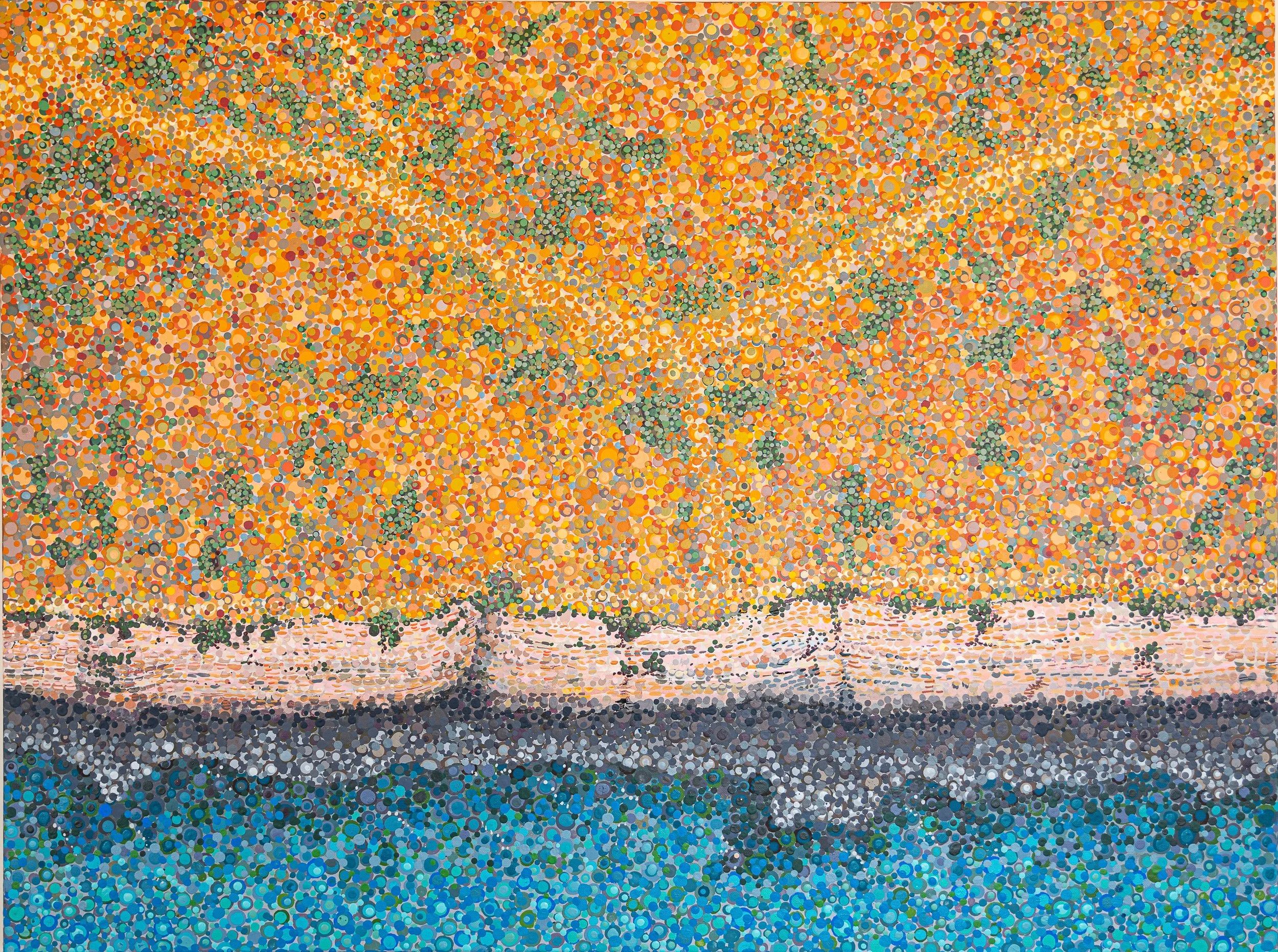 Work 211:  Nullabor Cliffs.  2022.   91 x 121 cms.