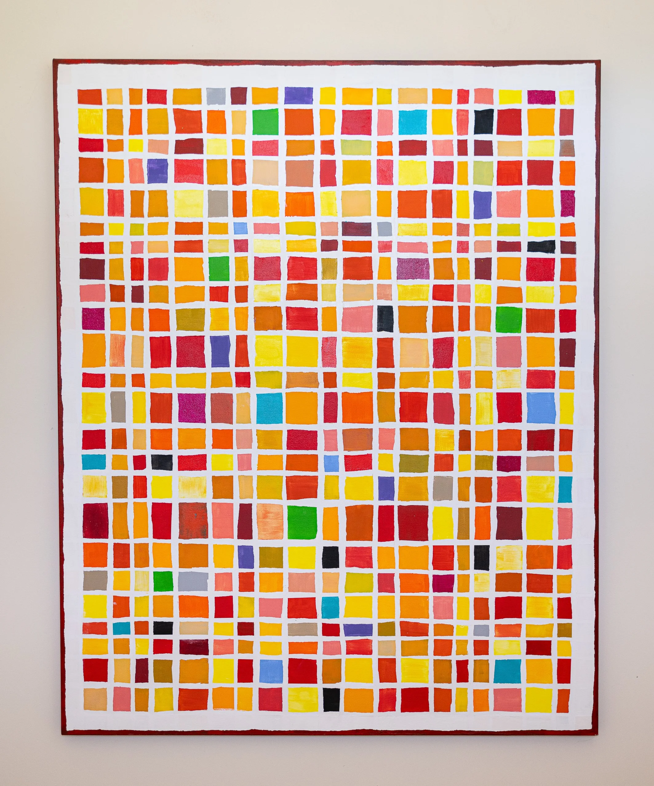 Work 34:  Red and Yellow.  2017.   152 x 122 cms.