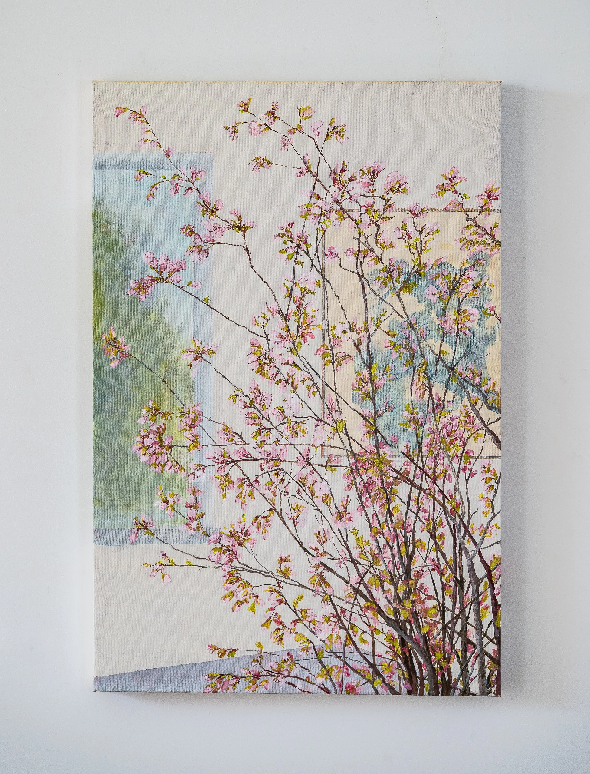 Work 194:  Pink Blossoms.  2021.   76 x 51 cms.