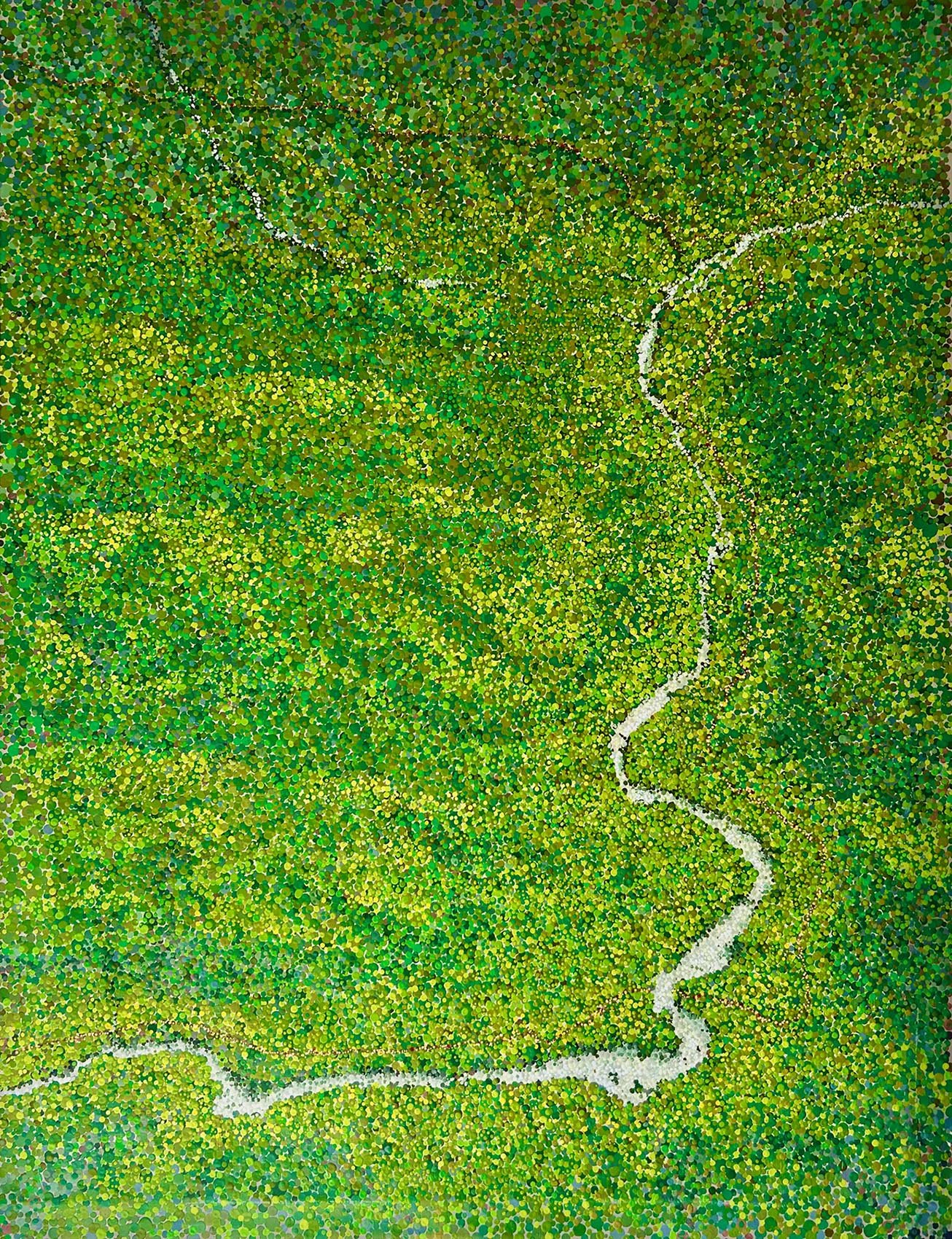 Work 285:  Alpine Creek
2026
acrylic on canvas
130 x 100 cms