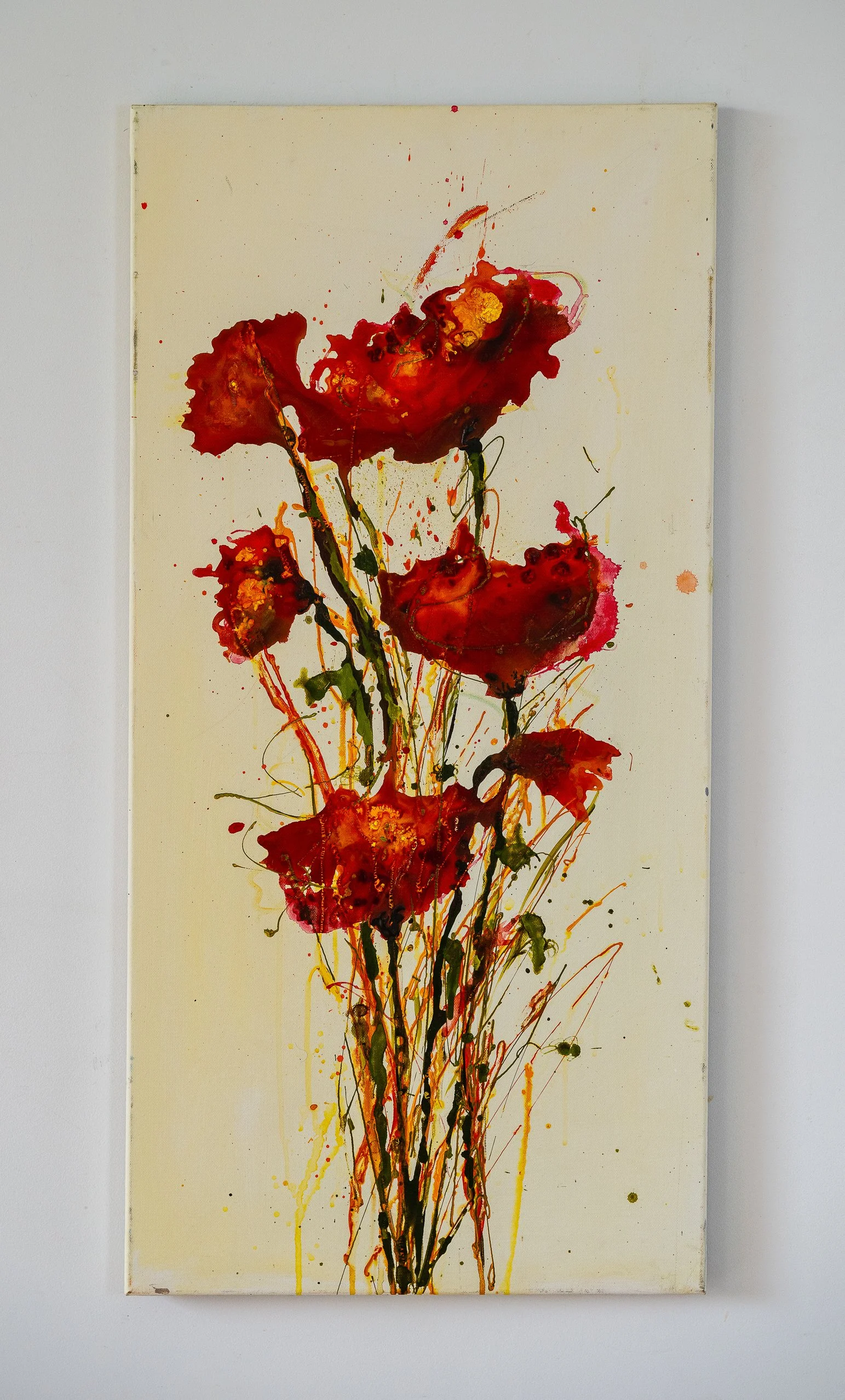 Work 54:  Red Bouquet.  2017.   92 x 46 cms.