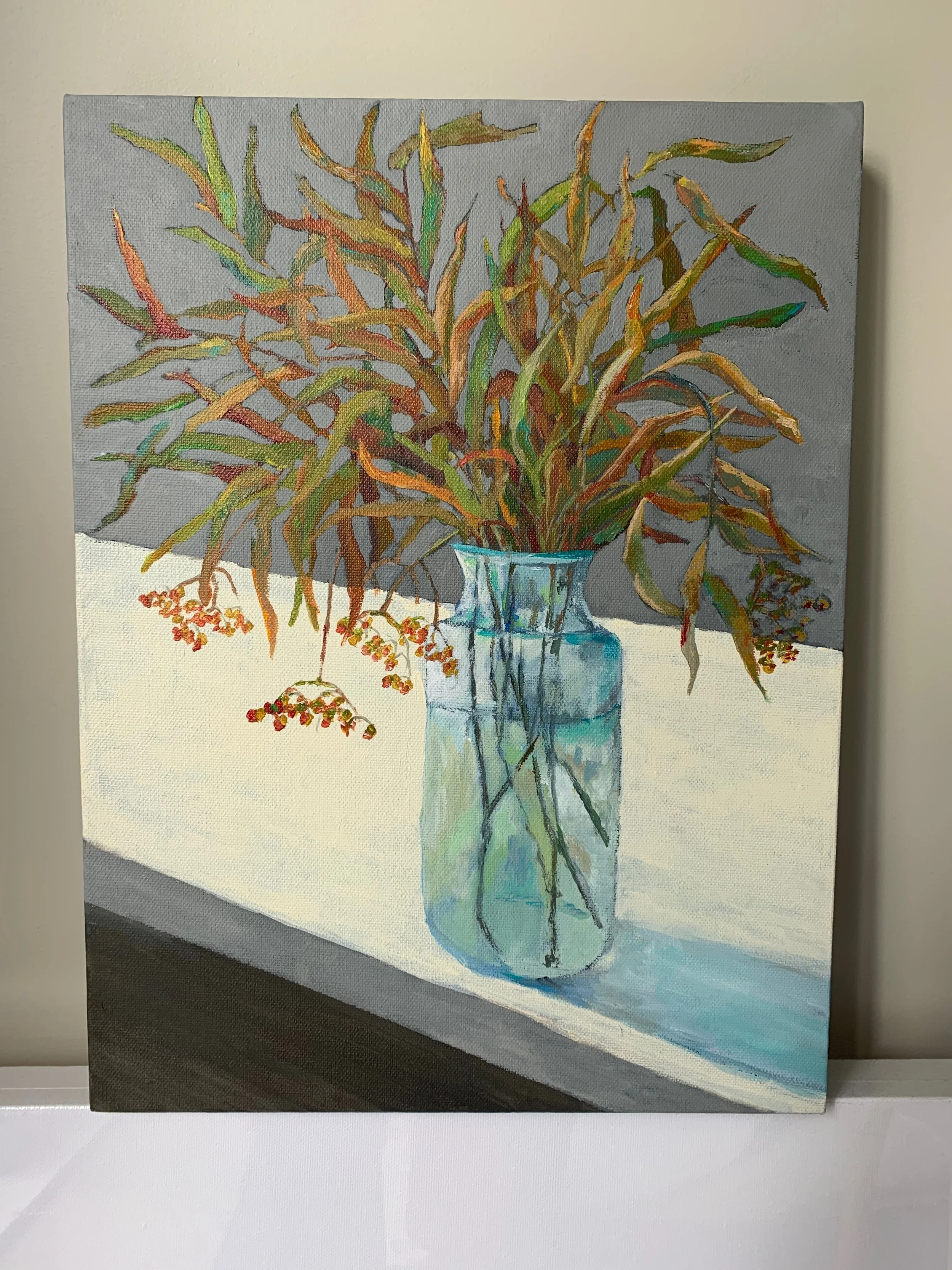 Work 174:  Kangaroo Paw.  2020.   40 x 30 cms.