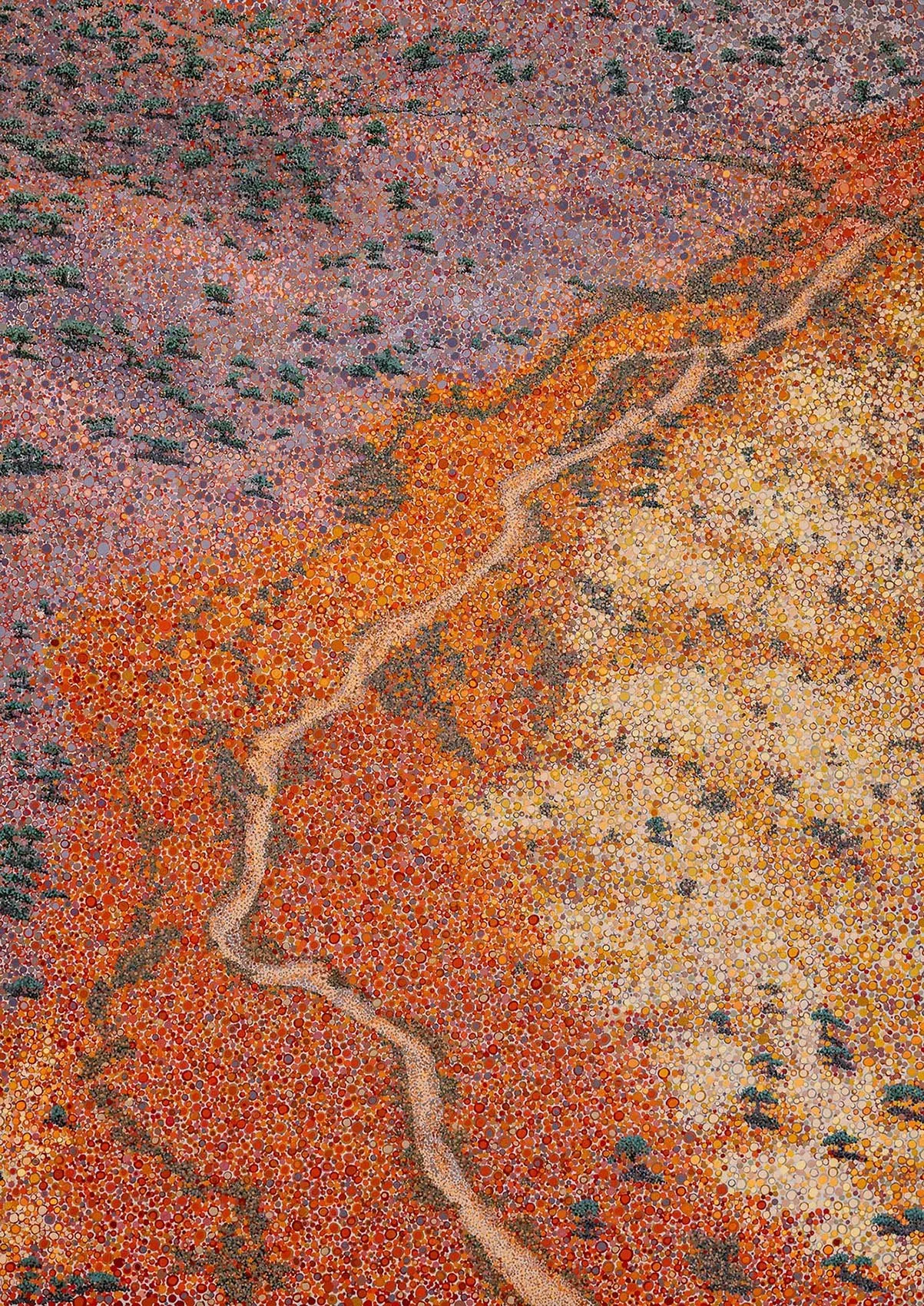 Work 196:  Dry Creek
2021
acrylic on canvas
190 x 136 cms