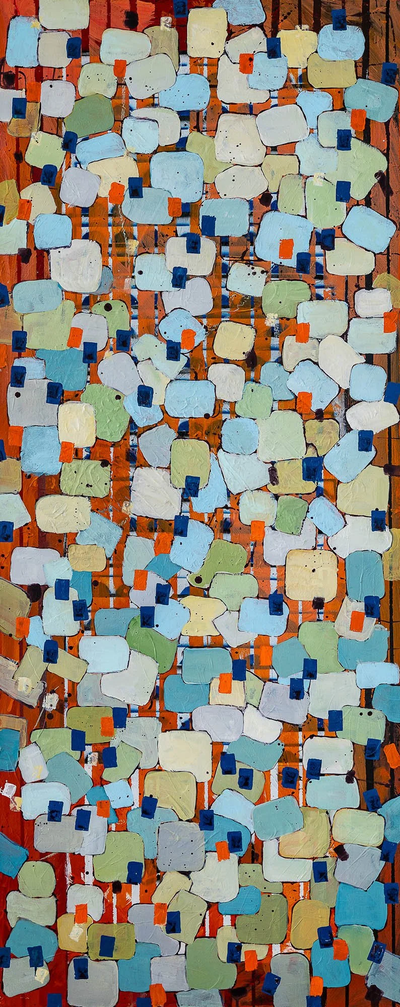 Work 227:  Post-It Notes
2024
acrylic on canvas
152 x 61 cms