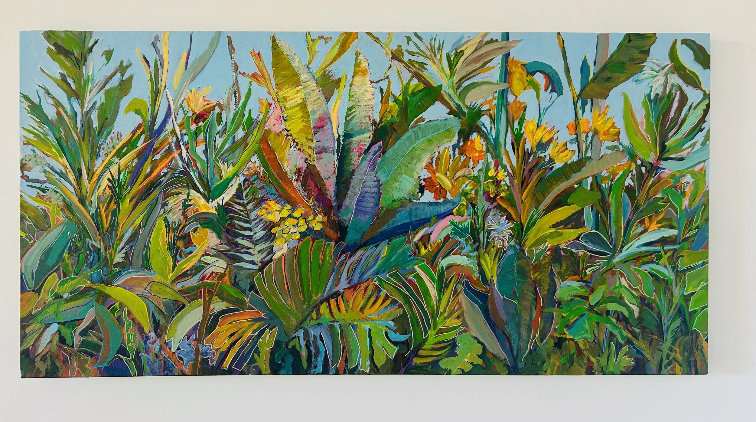 Work 269:  Abstract Vegetation.  2025.   61 x 122 cms.