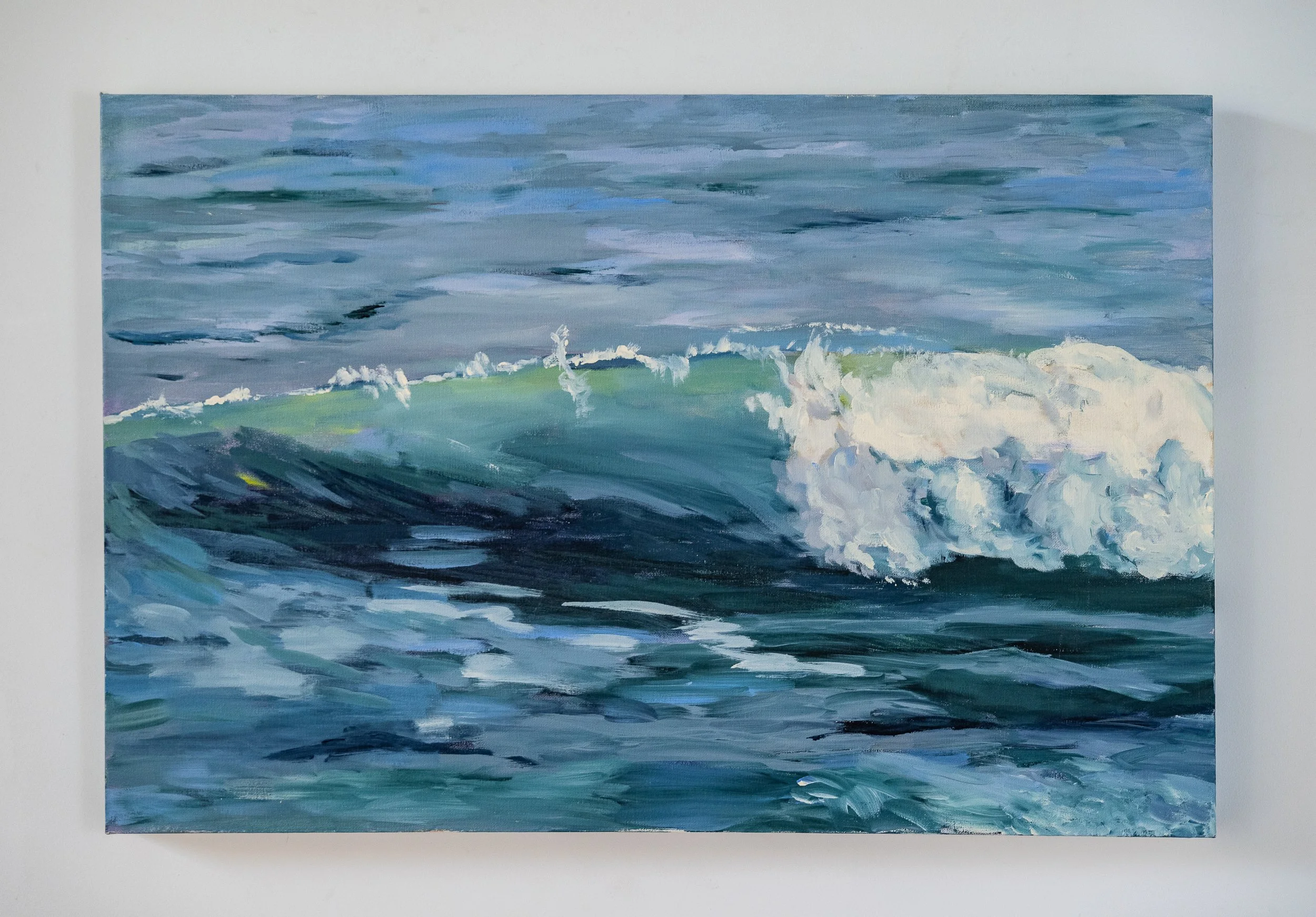 Work 103:  Small Wave Breaking.  2018.   51 x 76 cms.
