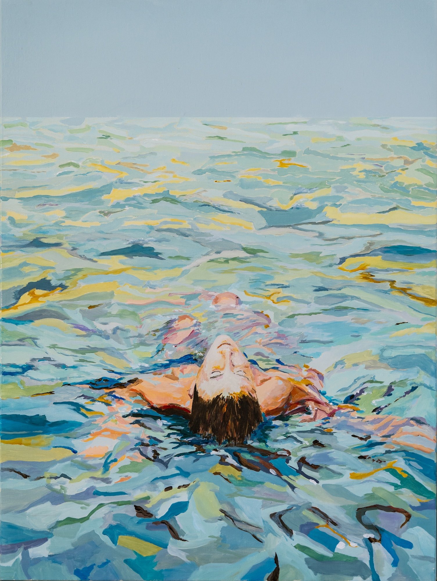 Work 172. Kote's Pastel Sea.  172.  105 x 79 cms 