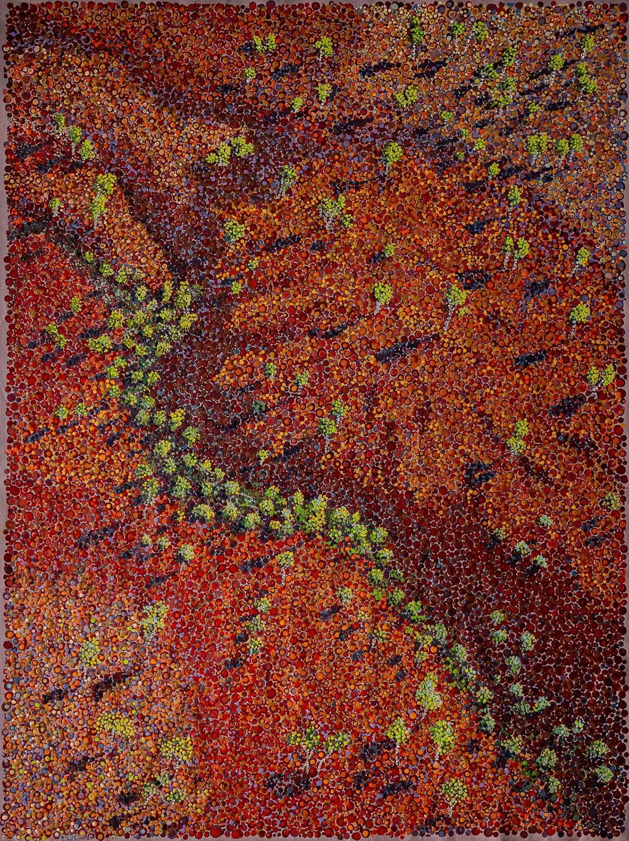 Work 208:  Red Outback Creek
2022
acrylic on canvas
174 x 140 cms