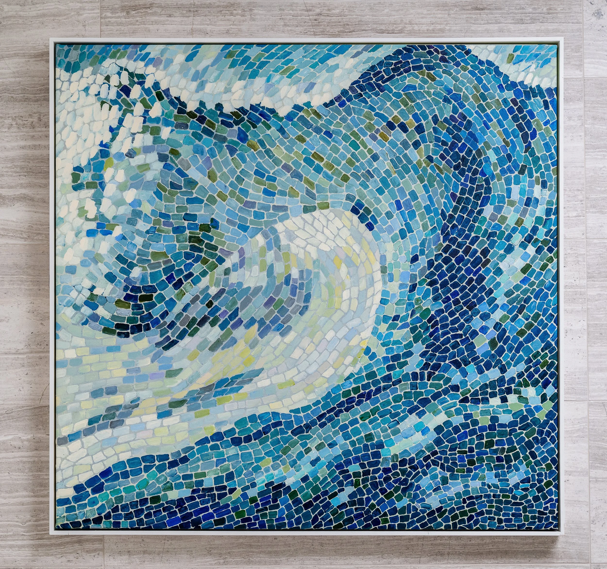 Work 53:  Breaking Wave. 2017.   91 x 92 cms.