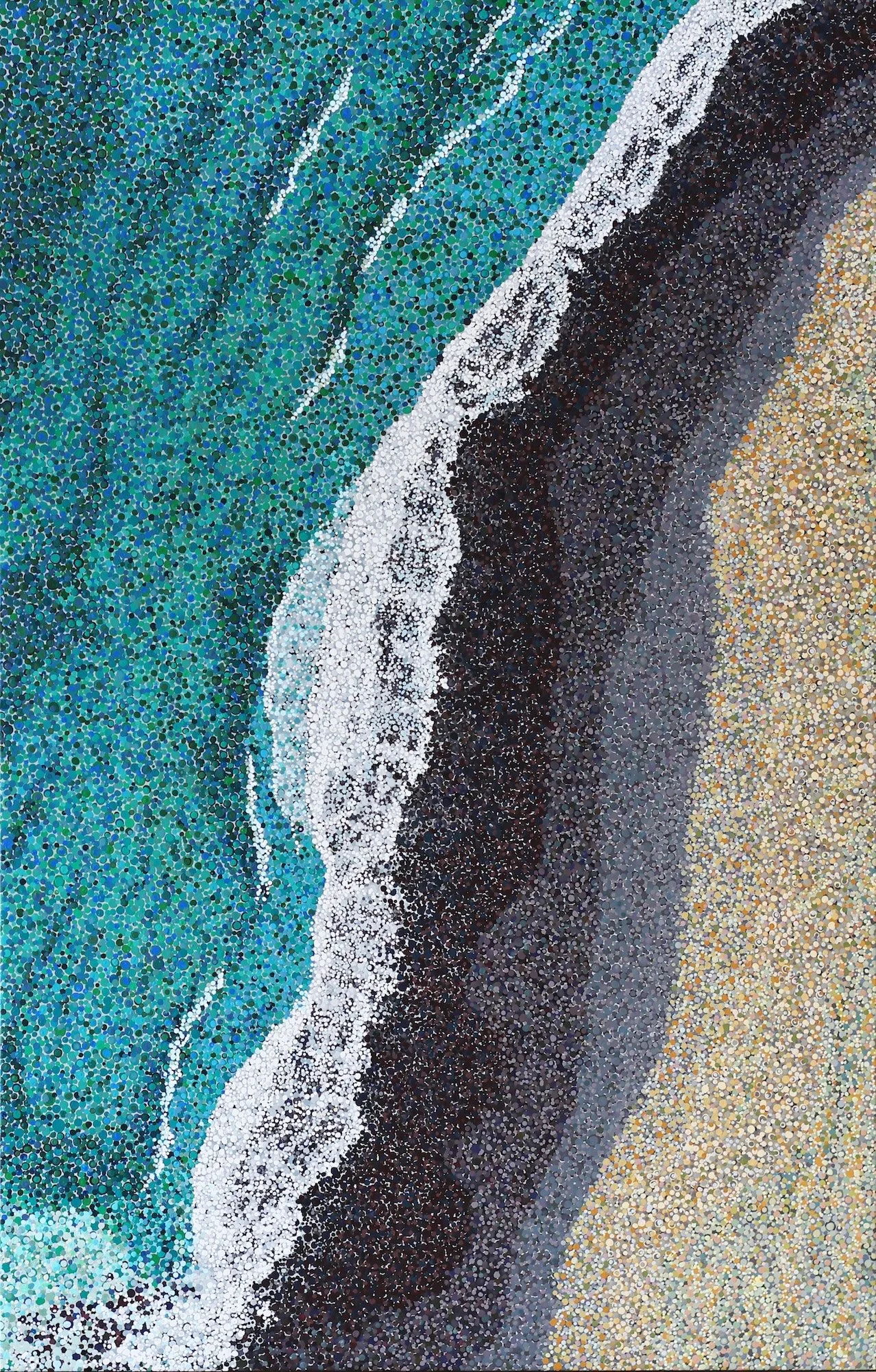Work 229. One Sea Two Lands 2.  2024.  285 x 178. cms