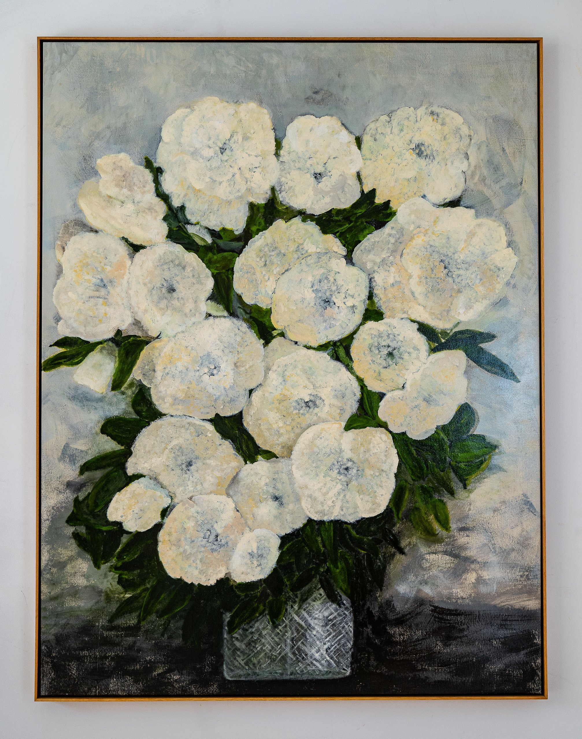 Work 36:  Cream Flowers.  2017.   175 x 133 cms.