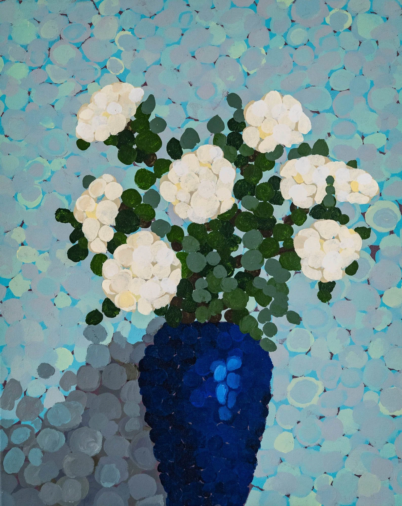 Work 75:  Gardenia 2
2018
acrylic on canvas
51 x 40 cms