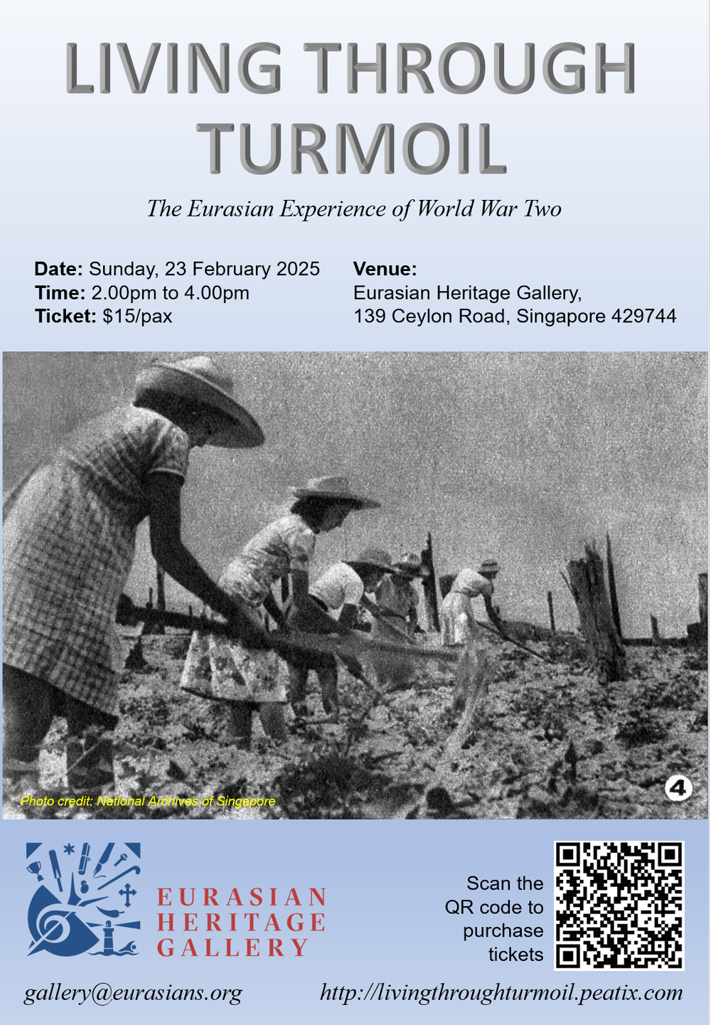Living Through Turmoil — Eurasian Association, Singapore