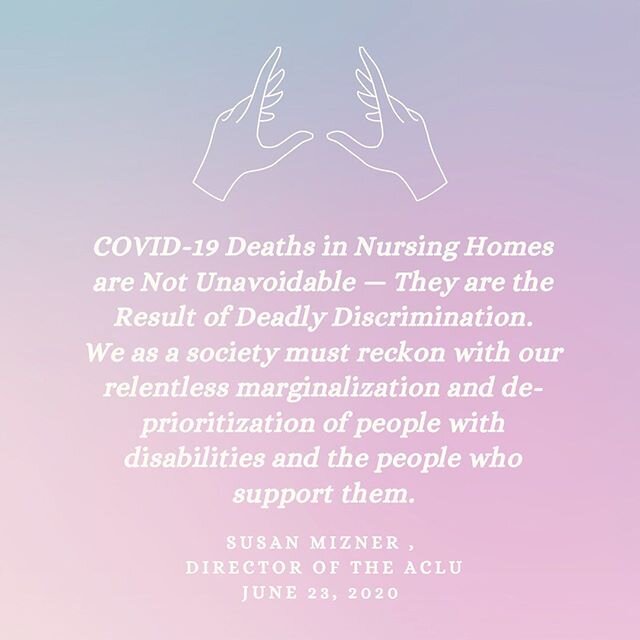 The @aclu_nationwide filed a petition on June 23rd calling on the U.S. Department of Health and Human Services (HHS) and its agencies to meet their obligations under federal law. They are asking HHS to get people out of institutions as quickly and sa