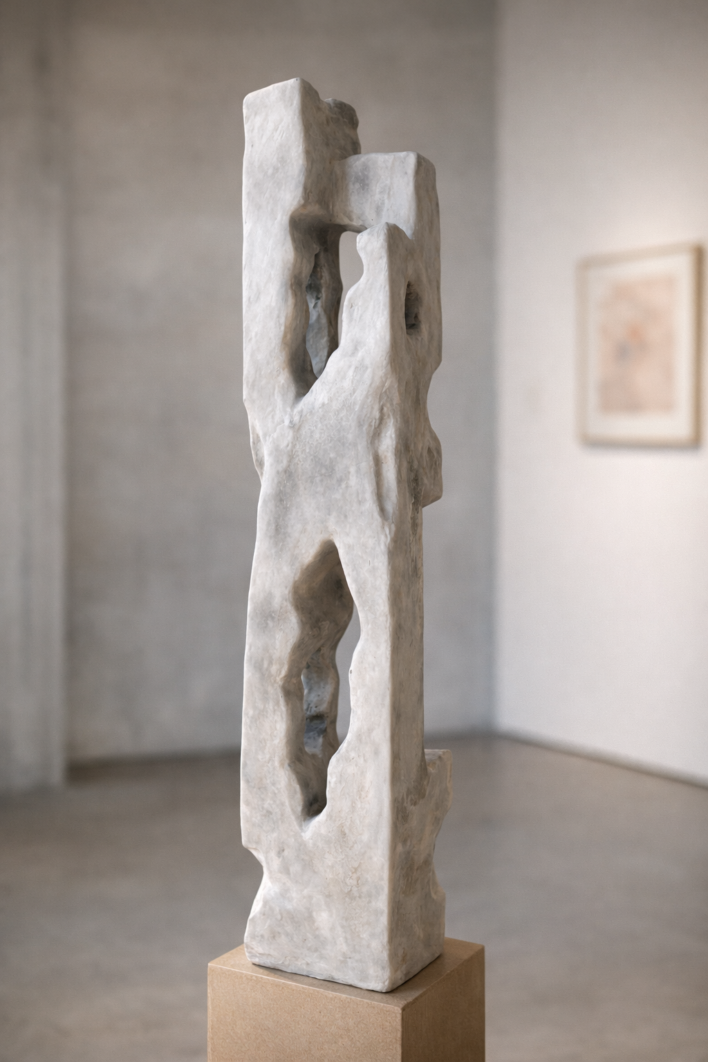 Colección Vestigio. MarcelaOnce. Arte exclusivo de prestigio internacional. Escultura abstracta en una galería de arte. Precio asequible, 