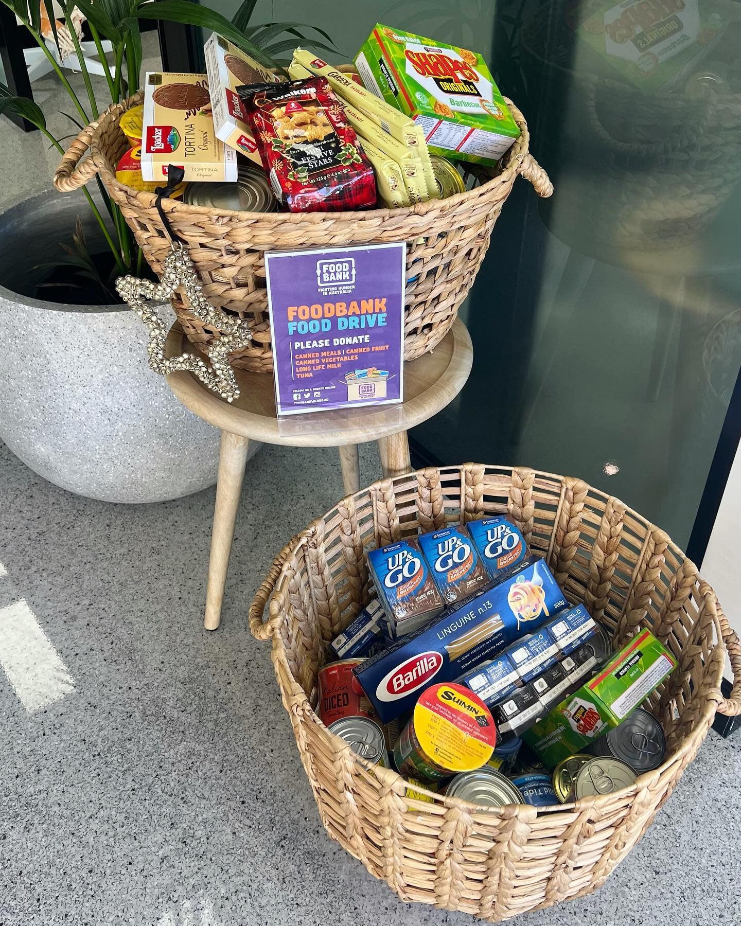 OUR ANNUAL CHRISTMAS FOOD DRIVE IS HERE! 🎄🥫🍫
During the holiday season we donate directly to Foodbank WA to help those who go without. 
Help us by bringing as many non-perishable items to your next appointment! Our baskets will be out in the clini
