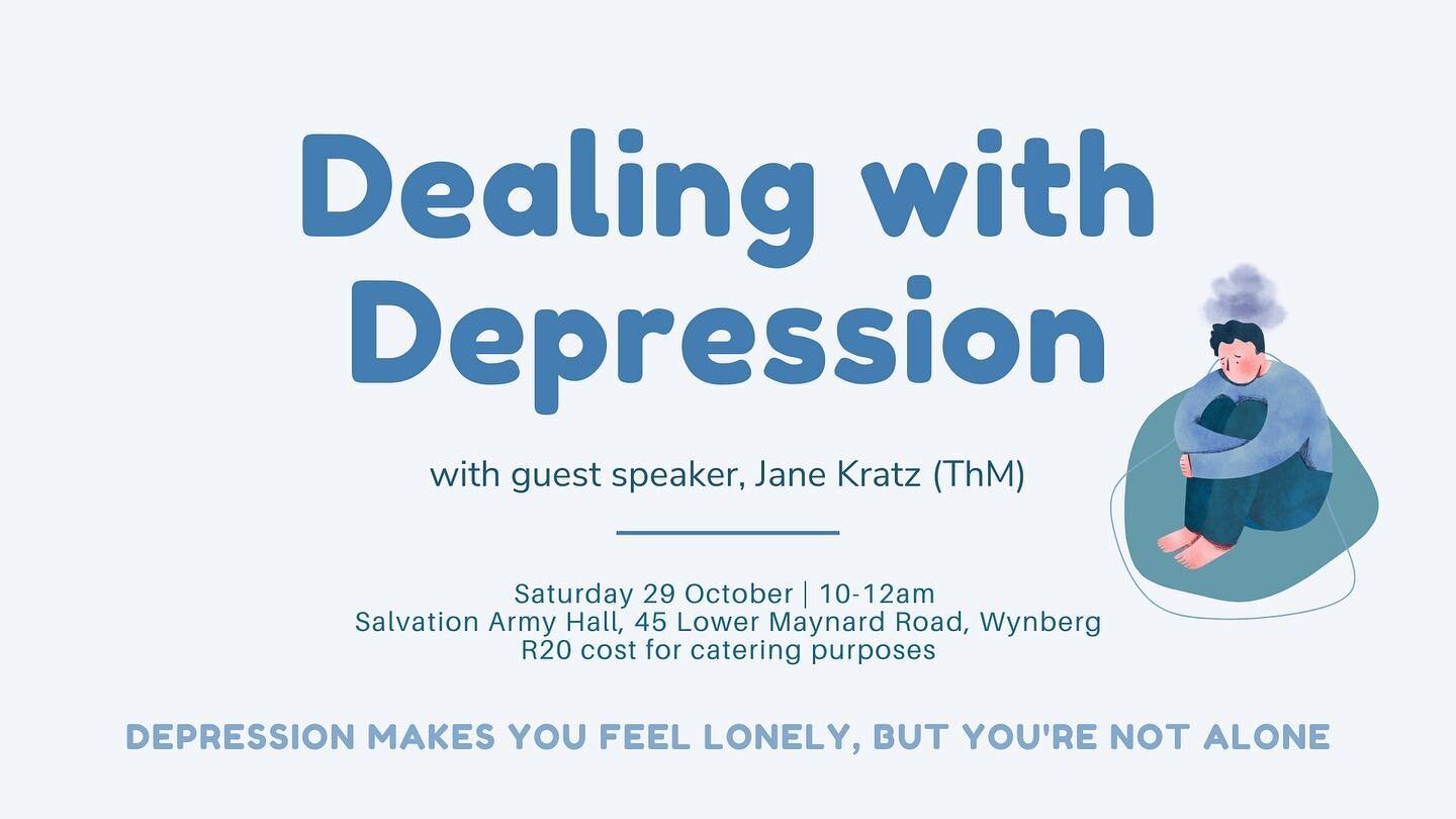 DEALING WITH DEPRESSION
with guest speaker, Jane Kratz (ThM)

St Barnabas Bible Church is delighted to welcome Jane Kratz for a special Saturday seminar on Dealing with Depression. Jane is well equipped to speak on this topic, both from her personal 