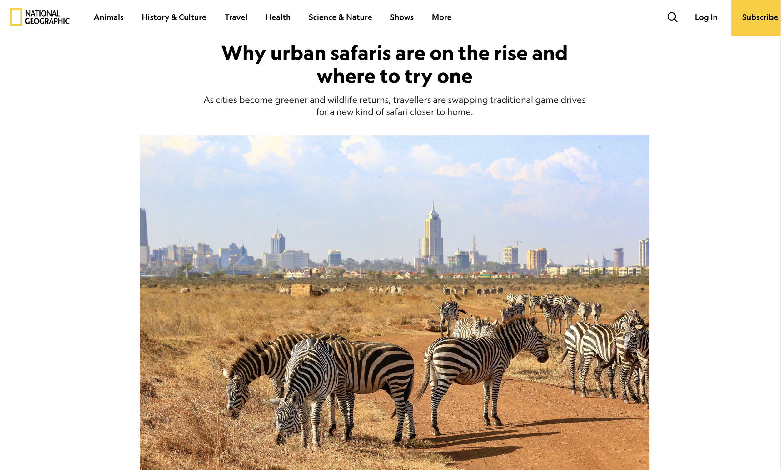 Urban wildlife safaris | National Geographic Traveller