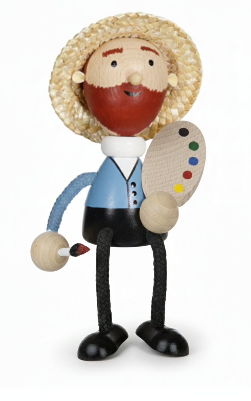 Figurita de madera Van Gogh