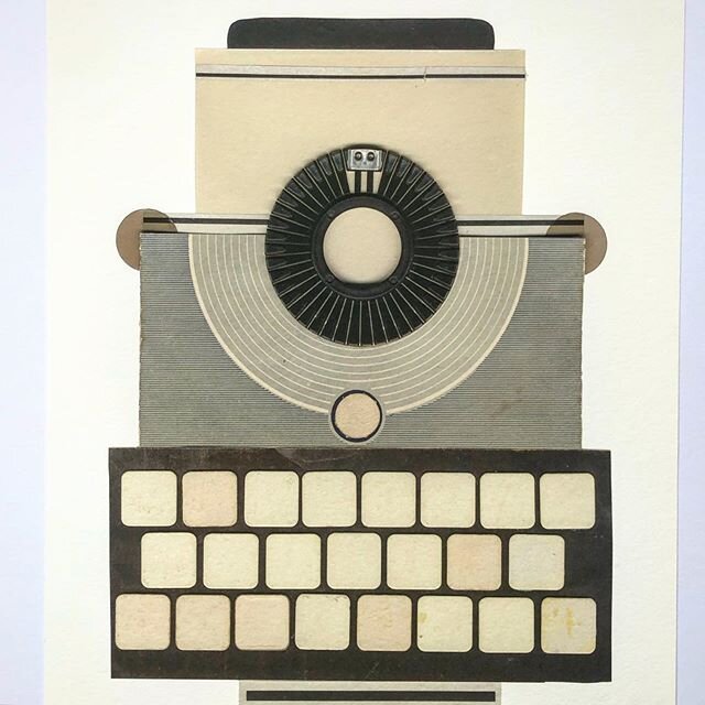 My first typewriter  #typewriter #collage #gicleeprint