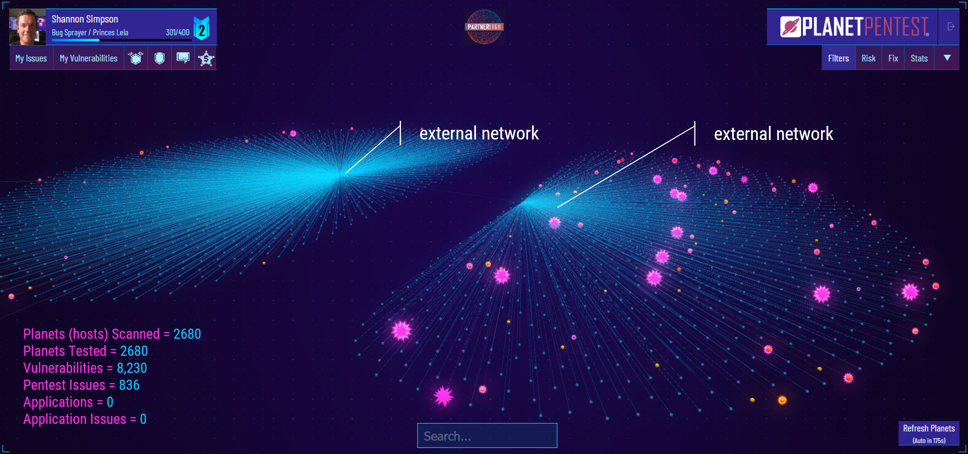 Example 1: Large insecure external network