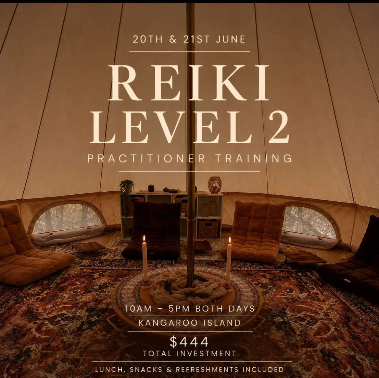 Reiki Level 2  Training 

20th &amp; 21st June 2026

Join me for a small, intimate Reiki Level 2 training.

Over two full days, you will receive your Reiki Level 2 attunement and learn the three Japanese Reiki symbols, exploring their energetics and 