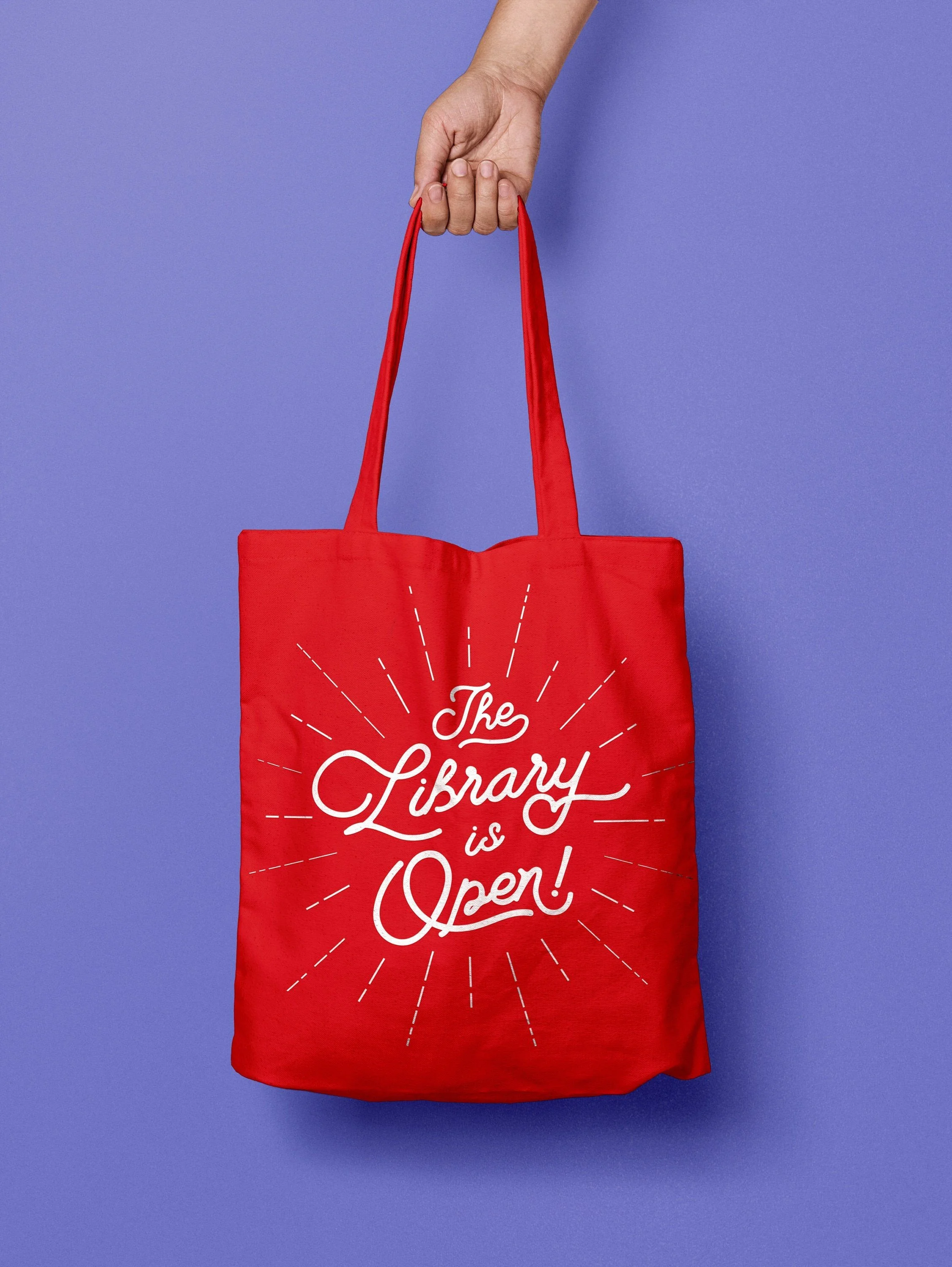 'The Library Is Open!' Tote Bag Various Colours — christine hooper