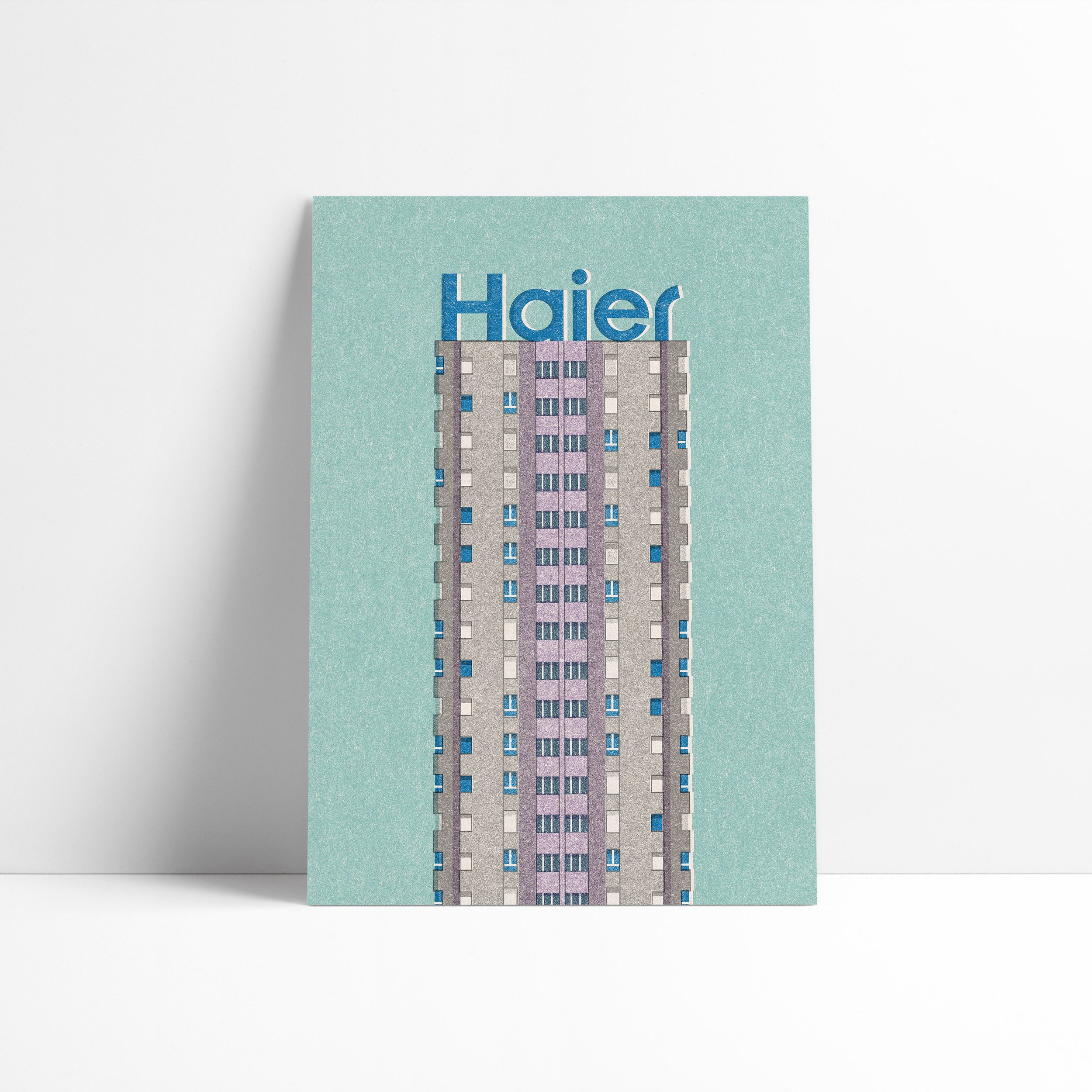 Tour Haier, bleu