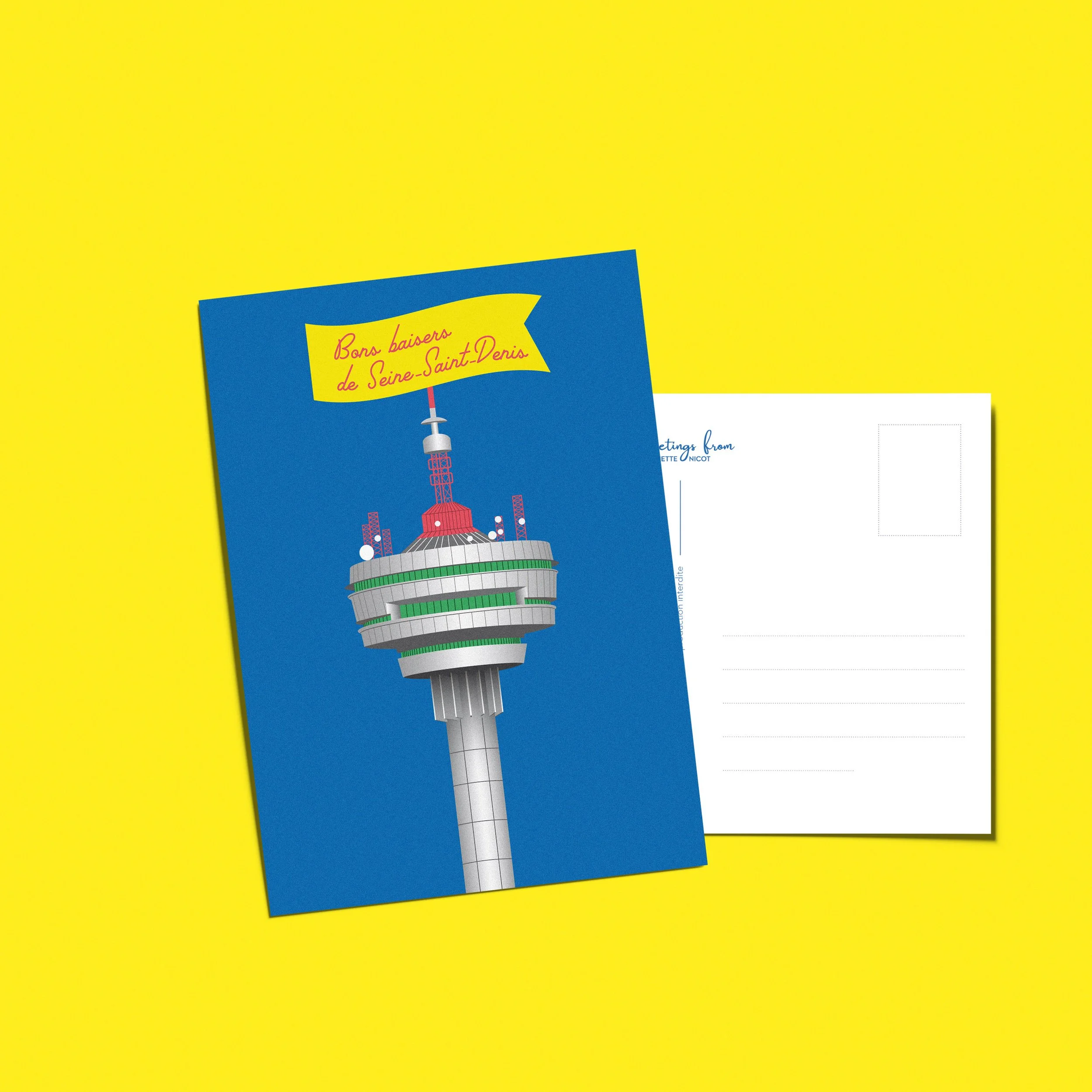 Carte postale, la tour TDF aux Lilas