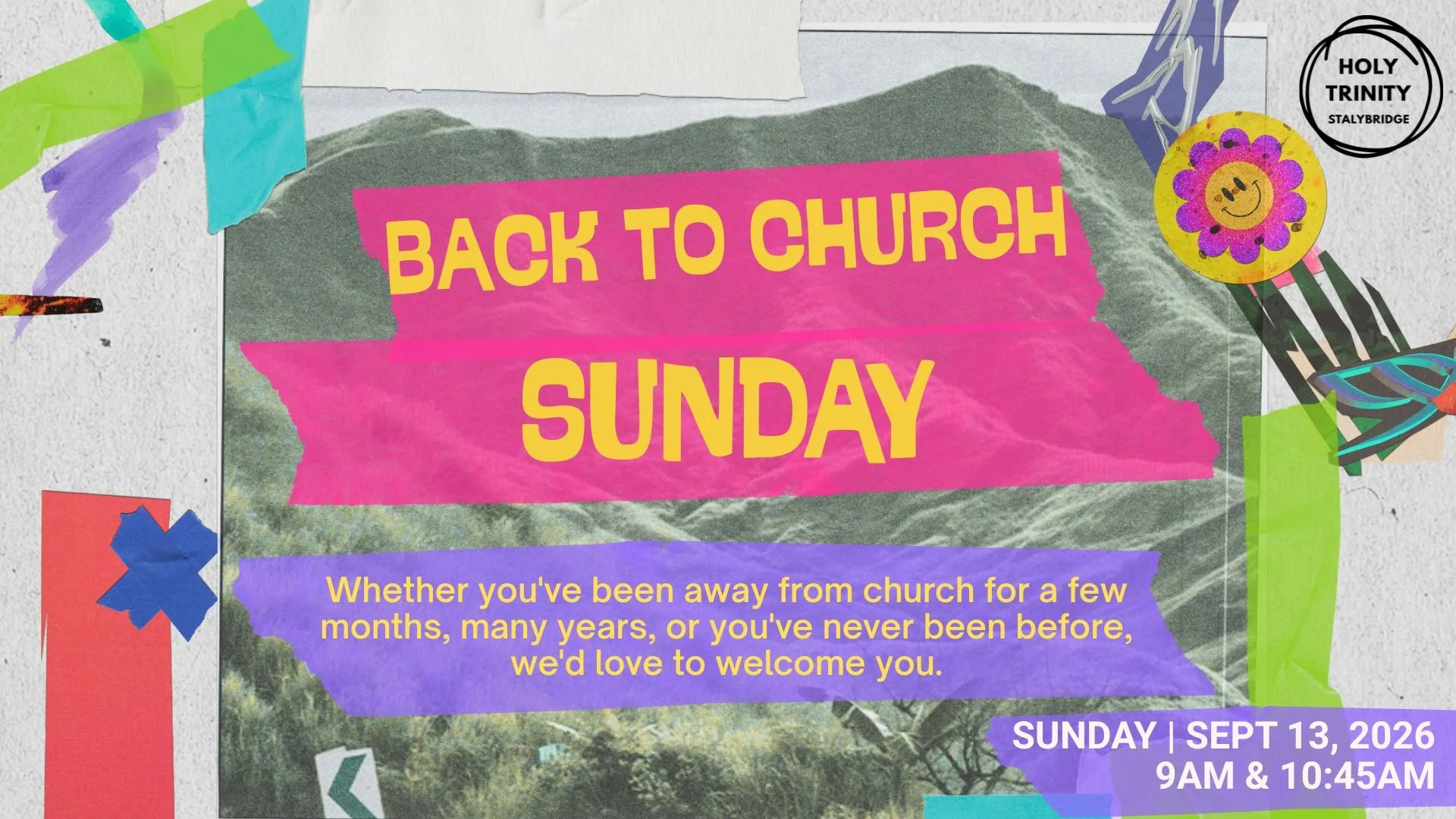 13th September 9am & 10:45am