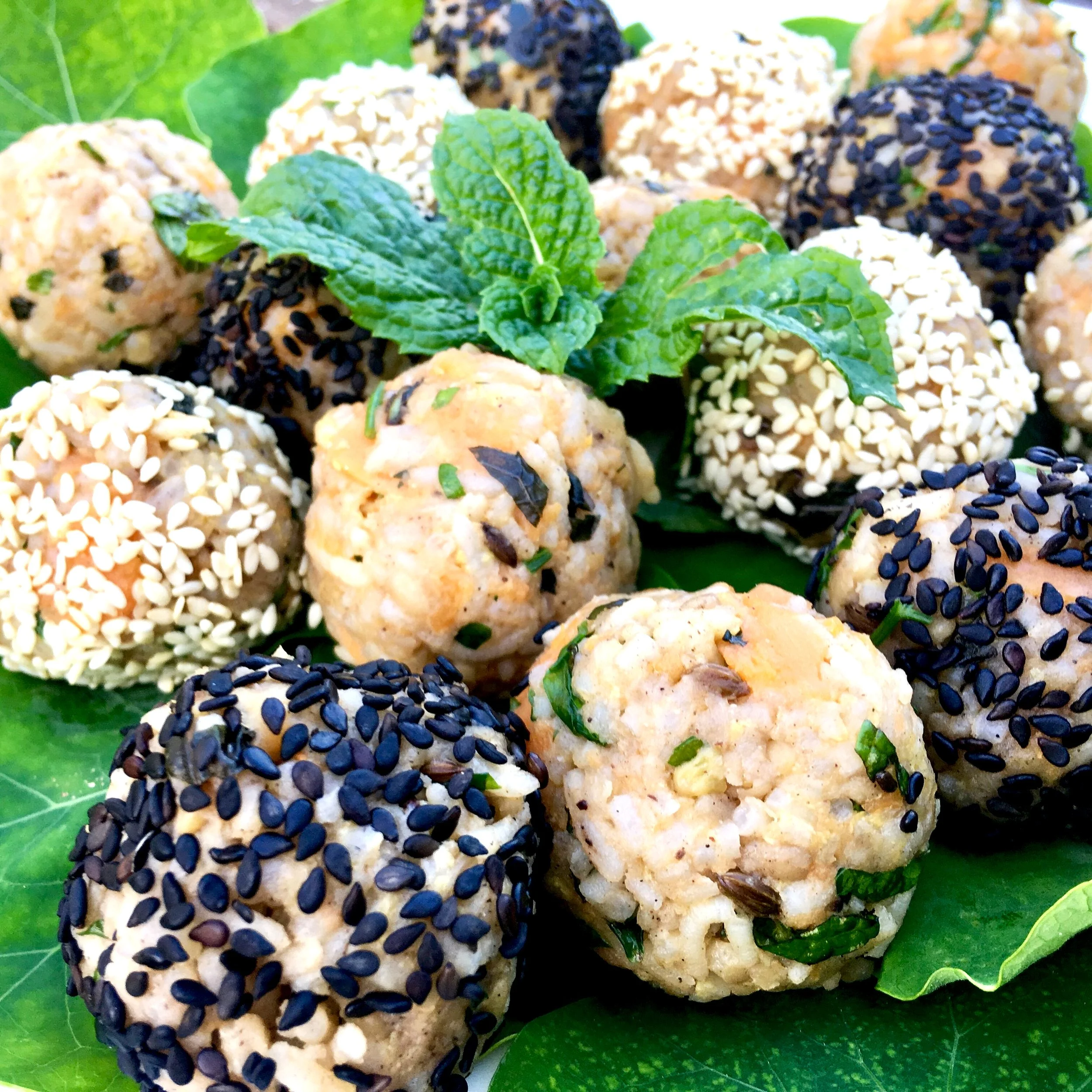 sweet potato rice balls