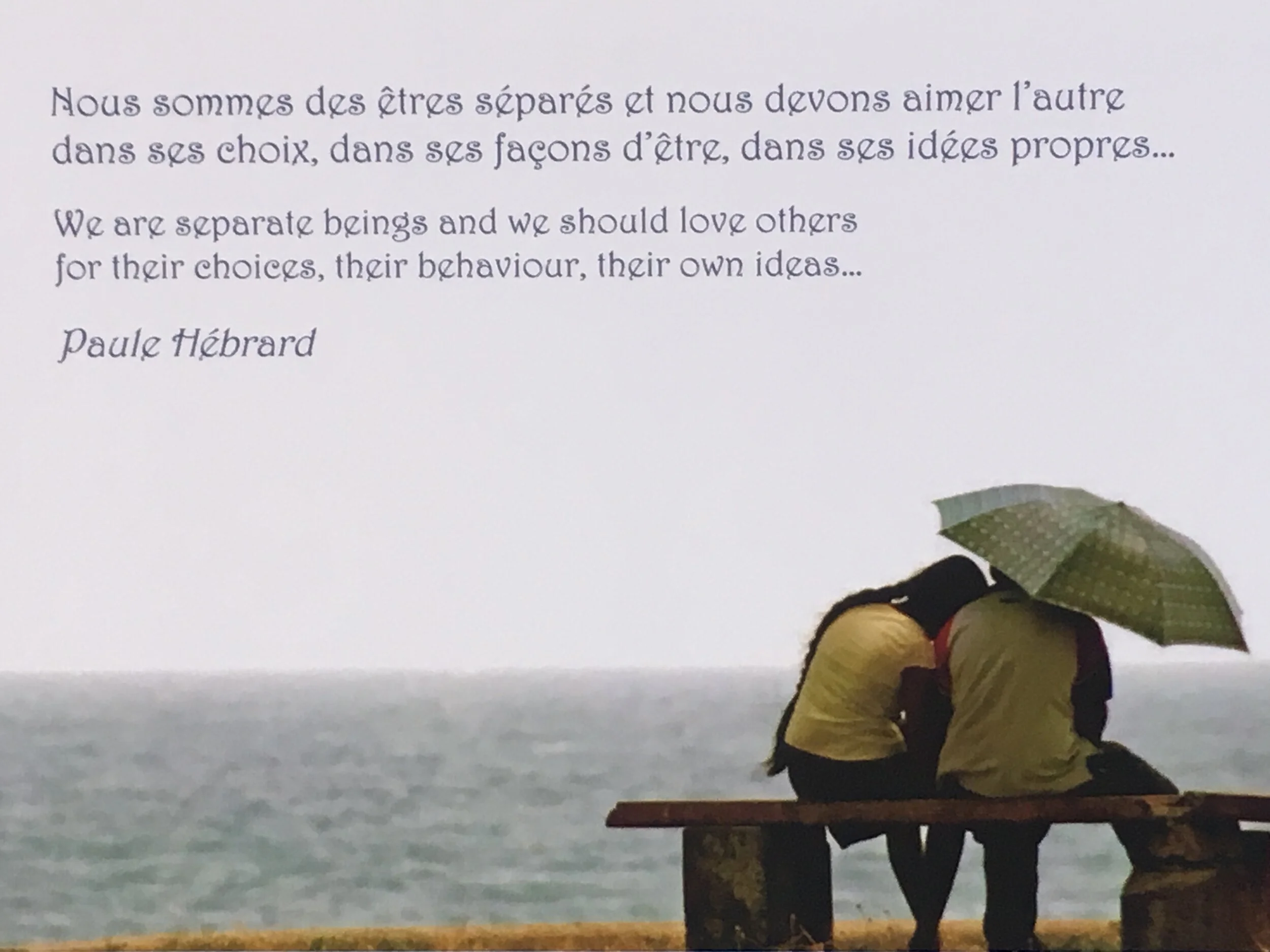 AIMER L'AUTRE DANS SES CHOIX ...