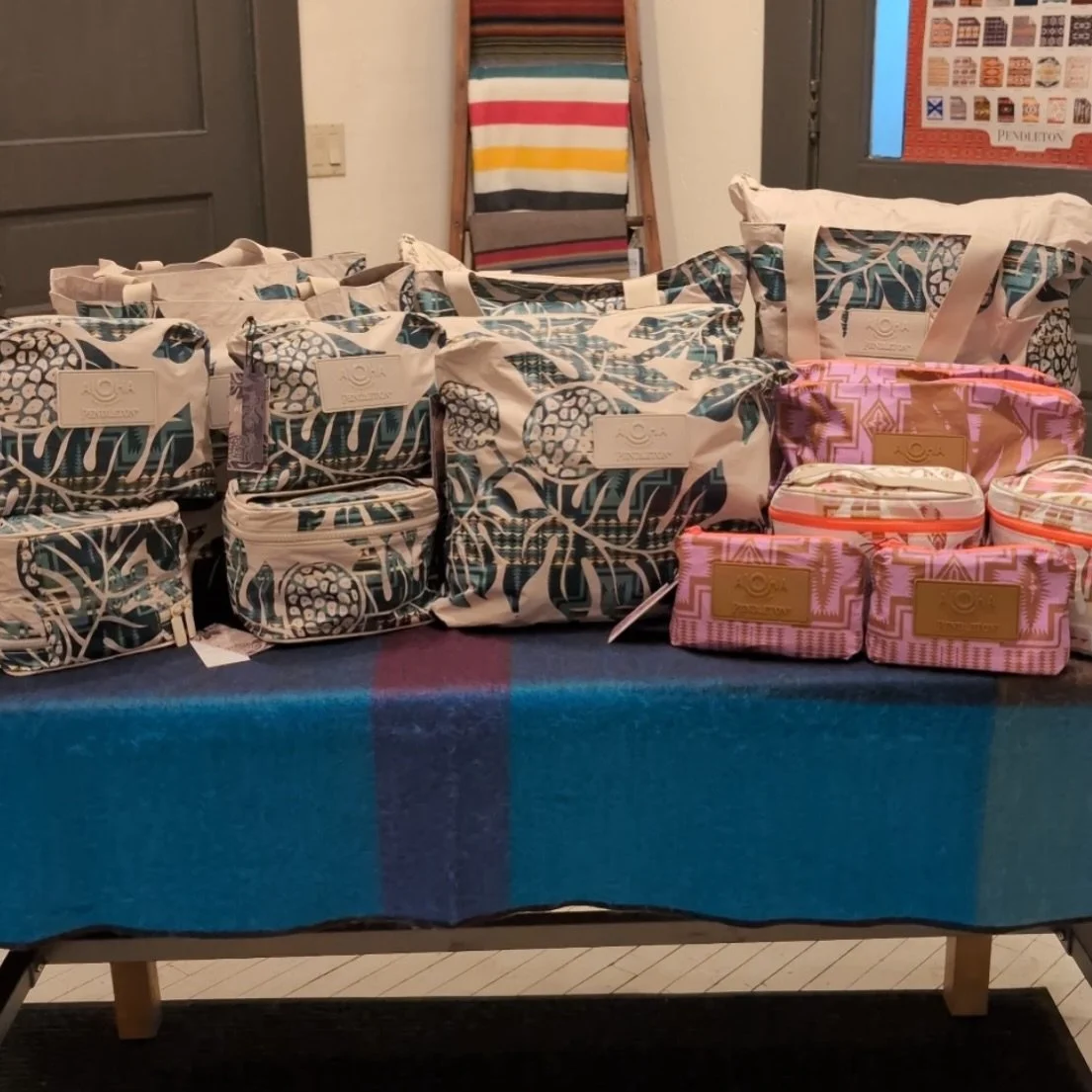 Fun new bag collab by @alohacollection &amp; @pendletonwm Open daily at 10 @daffevl