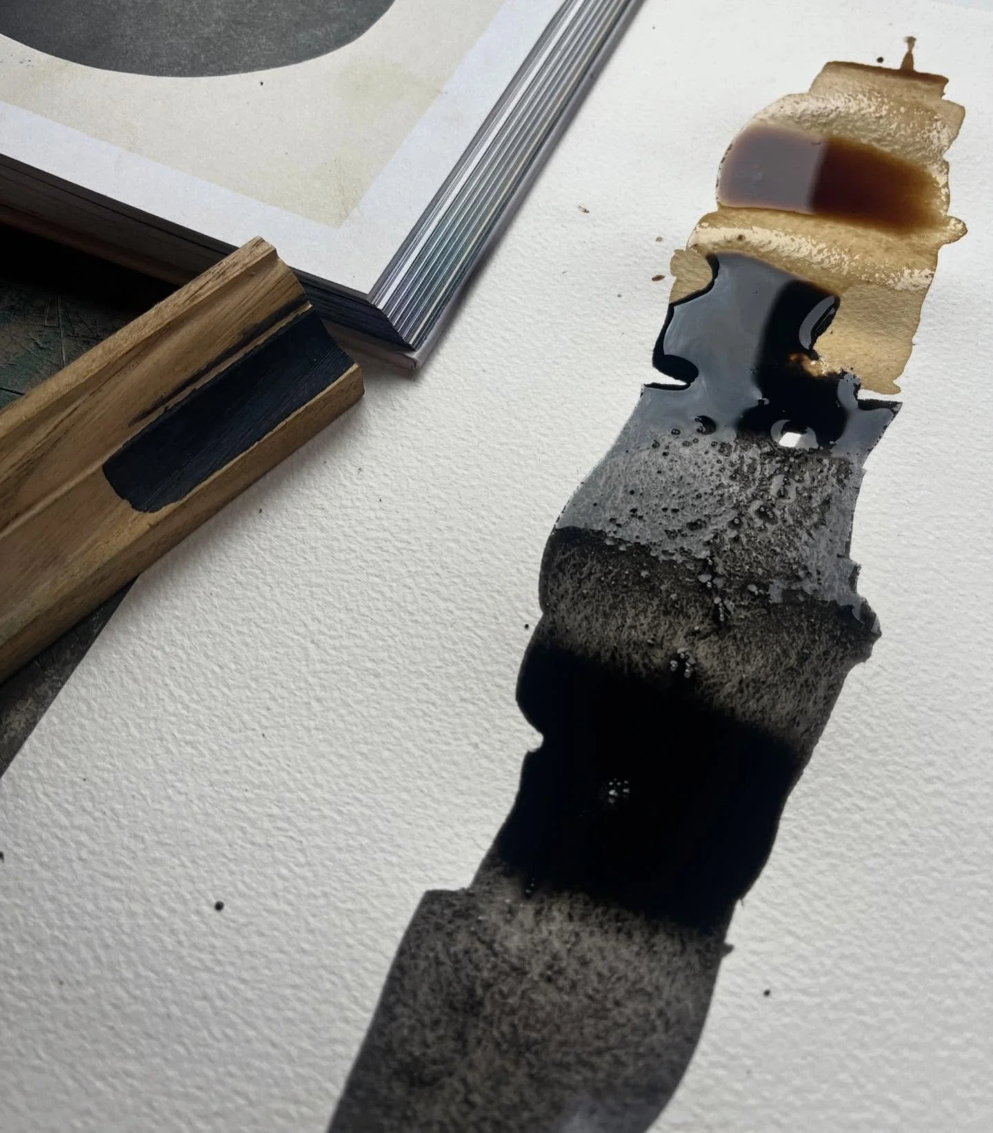 We&rsquo;re excited to share our new circular framed prints later this week! 
We&rsquo;ve been using our own oak gall ink stains and Prussian blue pigment to create deep, midnight-blue frames. 
We&rsquo;ll be showing the process over the next few day