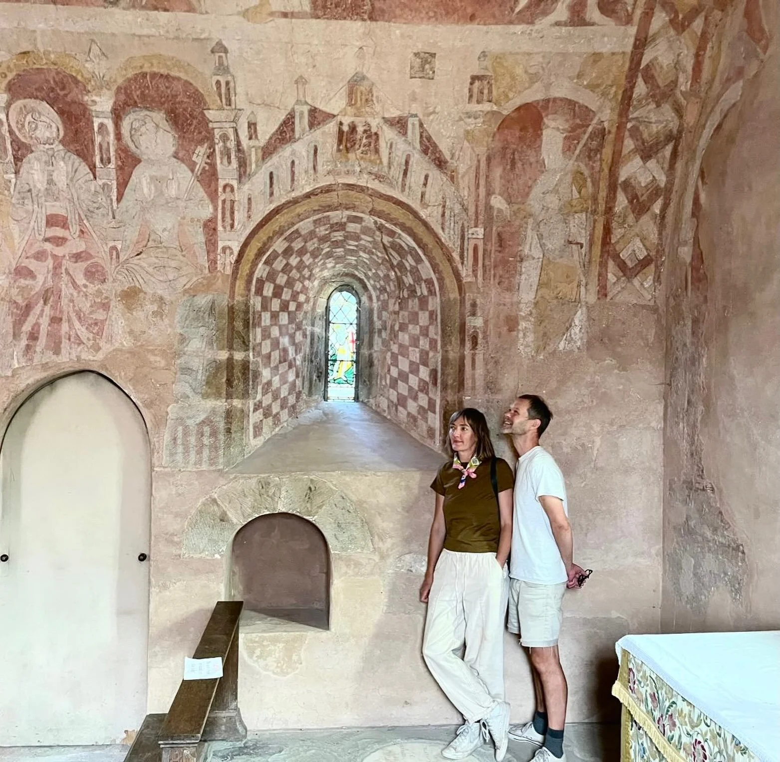 It&rsquo;s difficult to describe the atmosphere entering this incredible Norman church, dating back to the 12th Century. These wall paintings were uncovered after removing the white wash of the Reformation. Other images are in Ledbury where the rich 