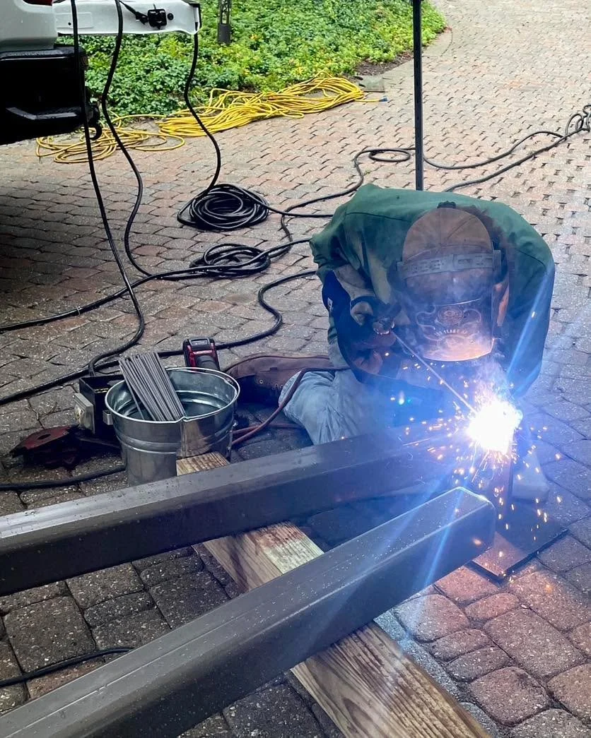 Remember that big project we&rsquo;re working on?
Here&rsquo;s a little update-
Joists taped, steel fabricated by alrosteel, powdercoated by ss_stripping and now welded, thanks to our new friends over at Fisher Fabrication!  #buildingyouabetterdayoff