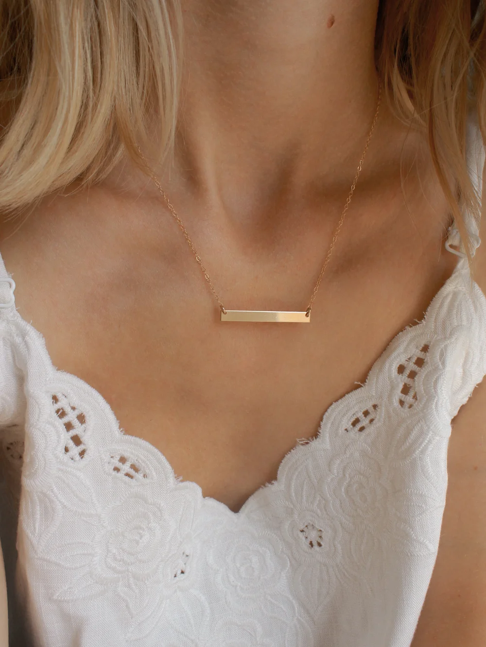 Collier barre horizontale— Boho Stones Bijoux intemporels faits main