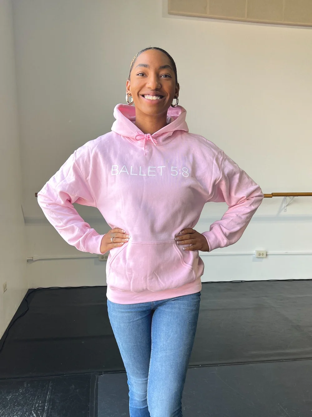 Ballet 5:8 Hooded Sweatshirt | Pink