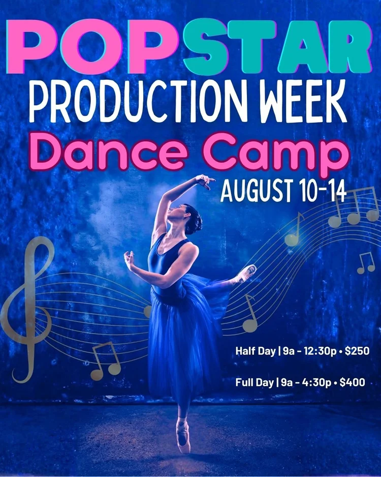 Pop Star Production Week summer camp artwork